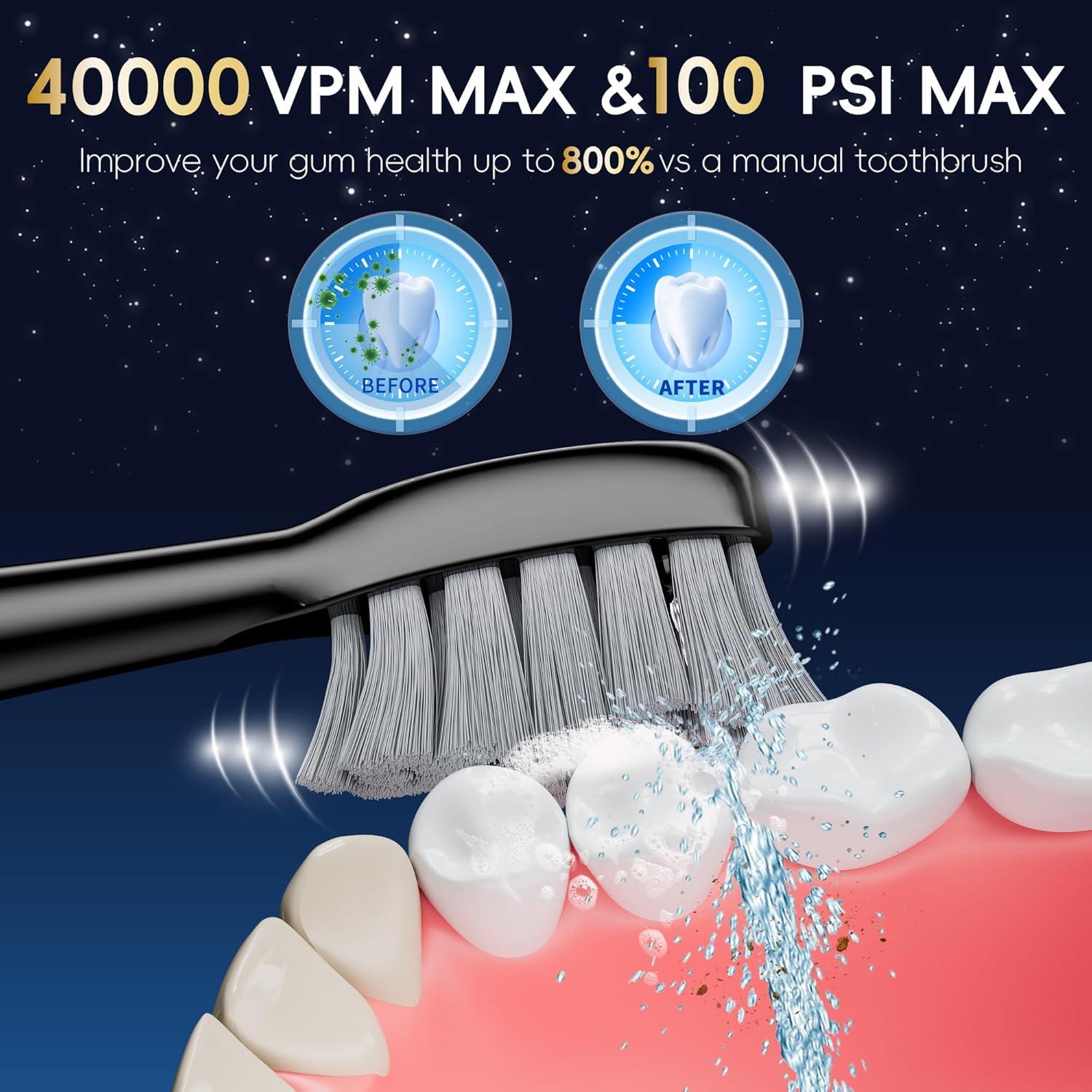 Cepillo de dientes eléctrico OILSAO con irrigador 2 en 1