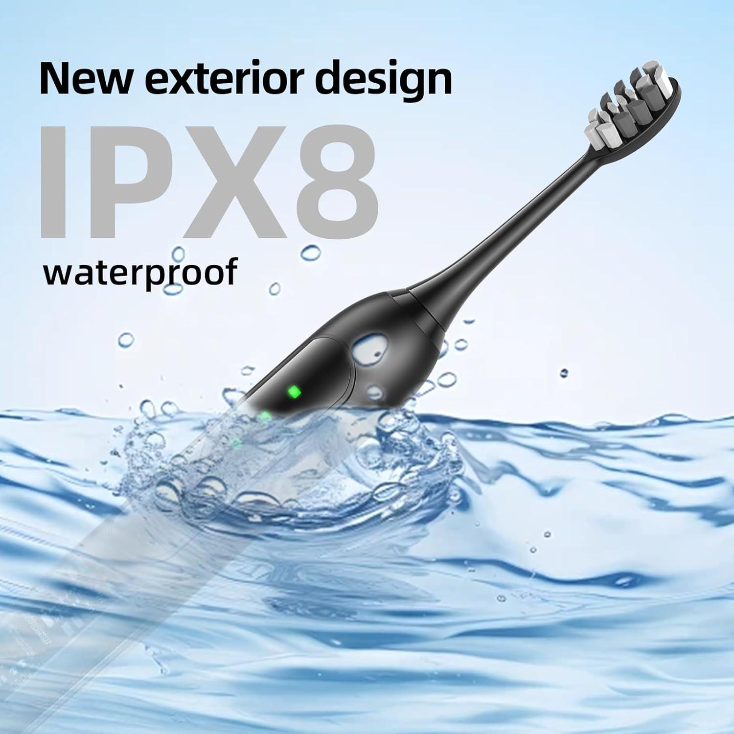 Cepillo de dientes eléctrico Seapeoa S2 con 10 cabezales, IPX8