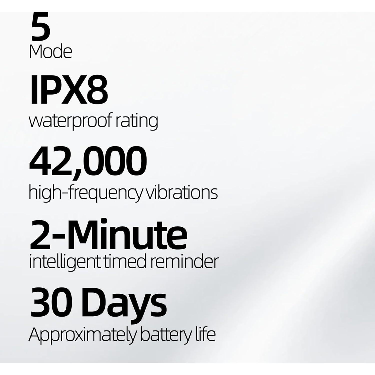 Cepillo de dientes eléctrico Seapeoa S2 con 10 cabezales, IPX8