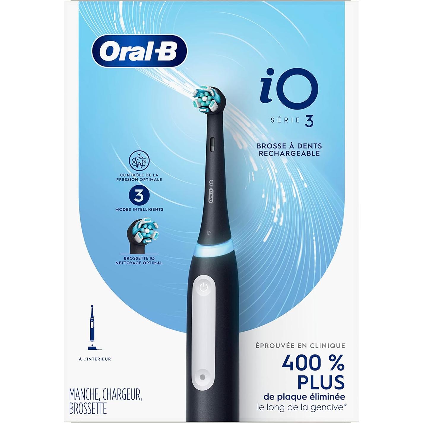 Cepillo de dientes eléctrico Oral-B iO3 negro con cargador