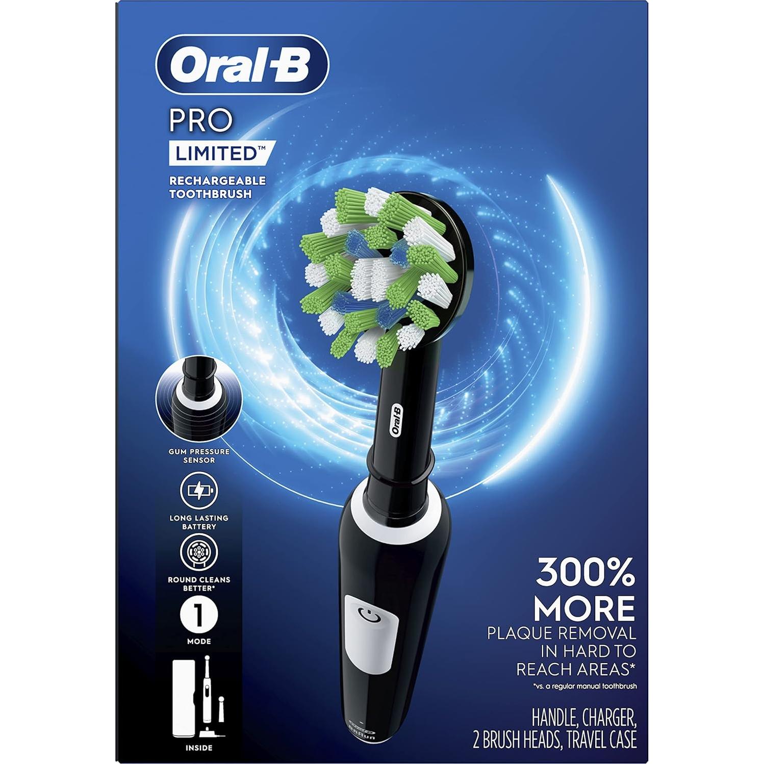 Cepillo de dientes eléctrico Oral-B Pro Limited recargable negro