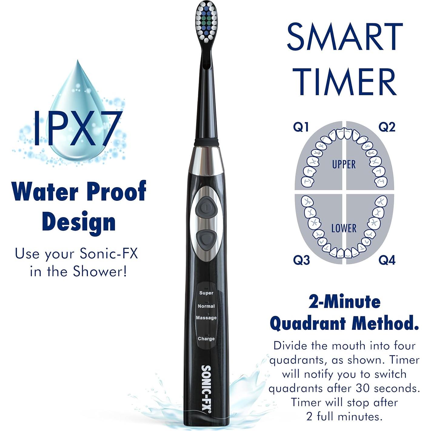 Cepillo de Dientes Eléctrico Recargable Sonic-FX Duo Negro