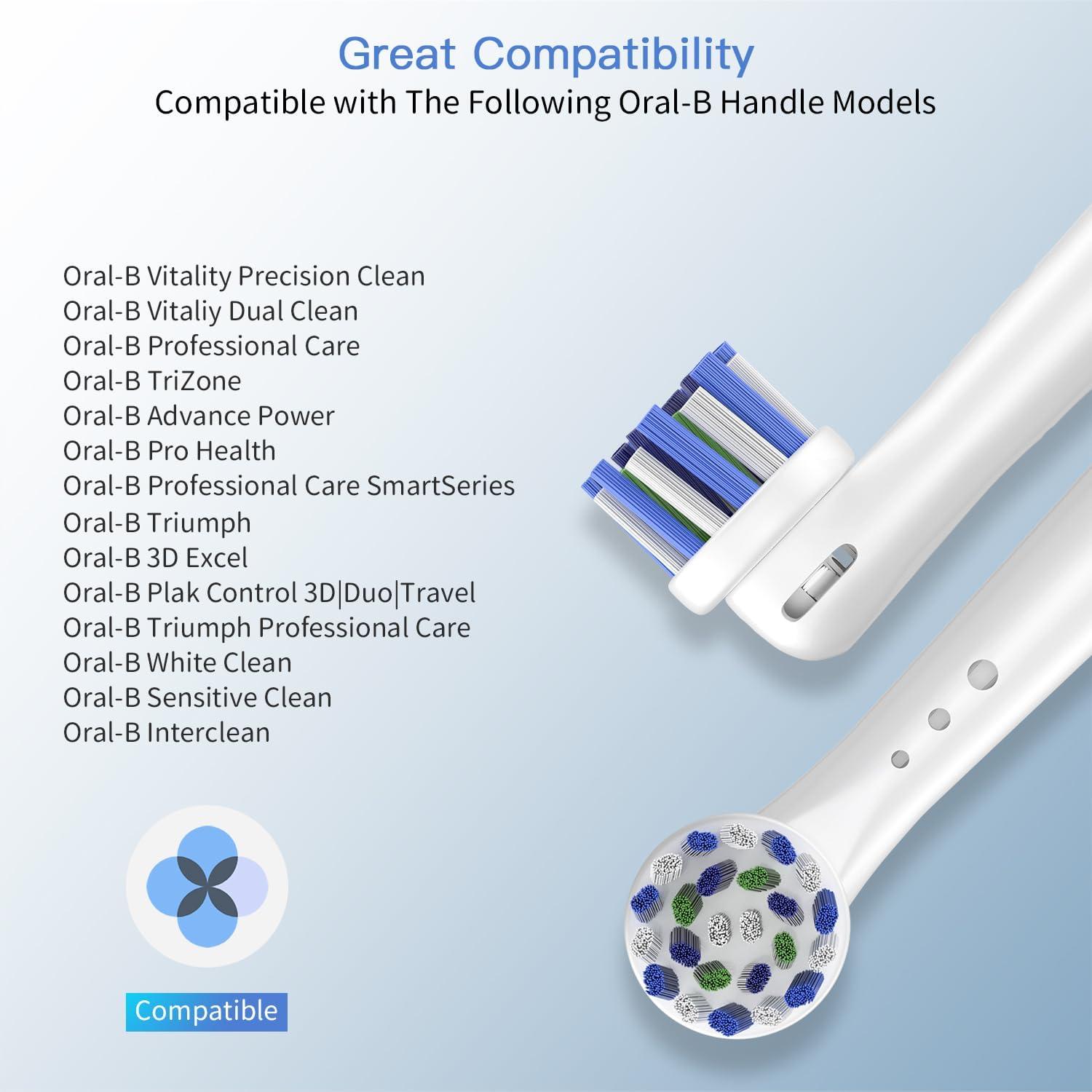 Cabezas de cepillo de dientes TINGOX para Oral B - Paquete de 8