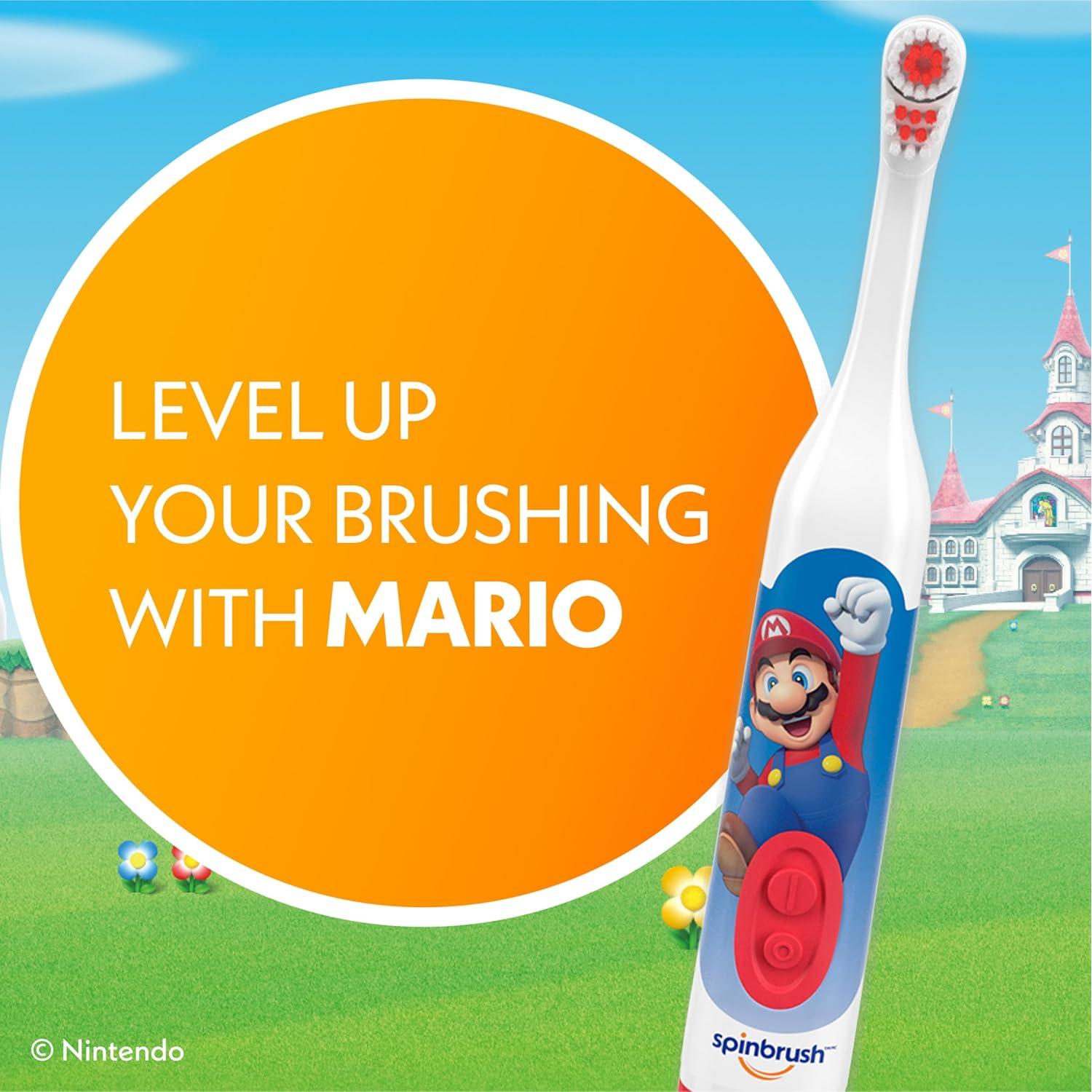 Cepillo de dientes eléctrico Spinbrush Super Mario para niños