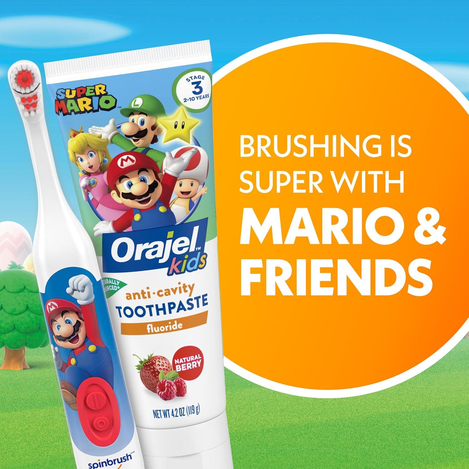 Cepillo de dientes eléctrico Spinbrush Super Mario para niños