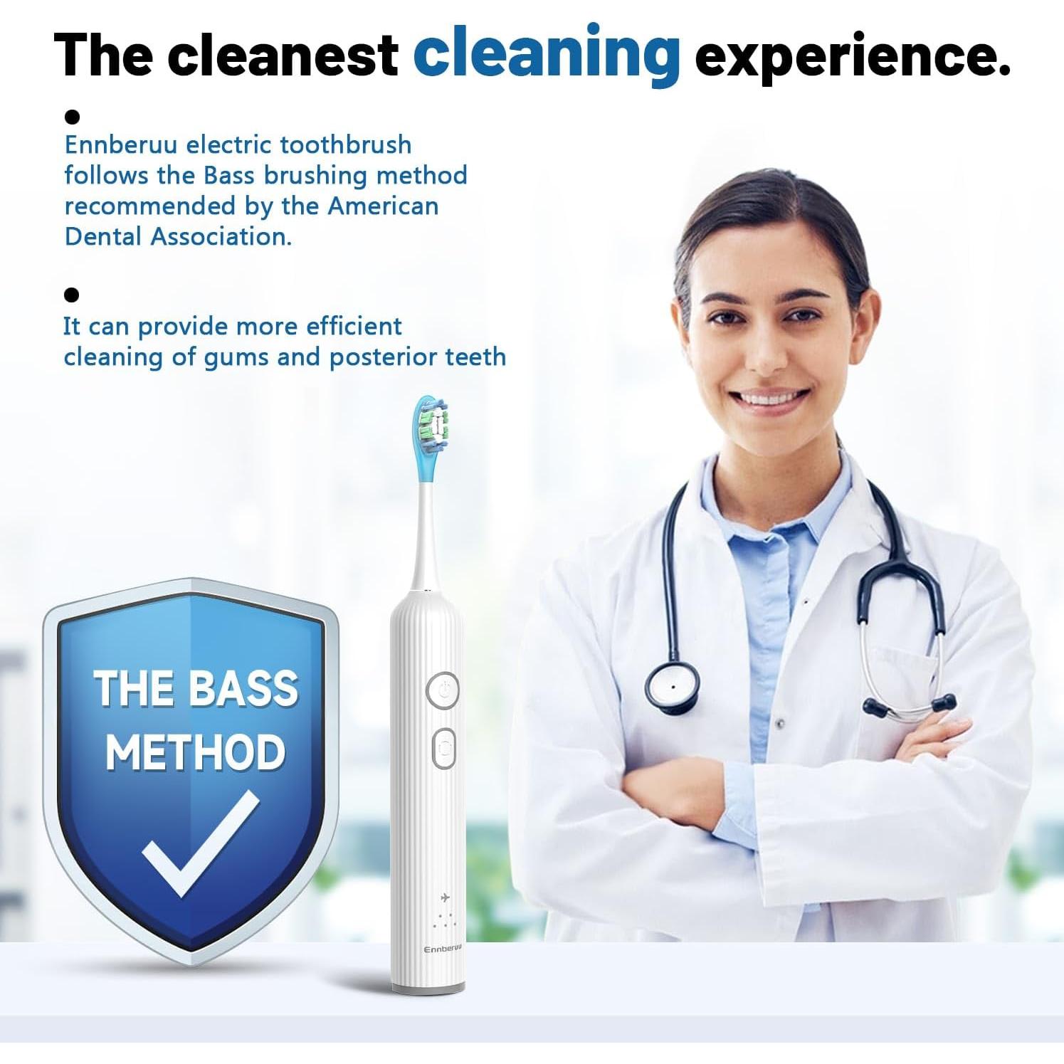 Cepillo de dientes eléctrico Sonic Relish con 6 cabezales IPX7