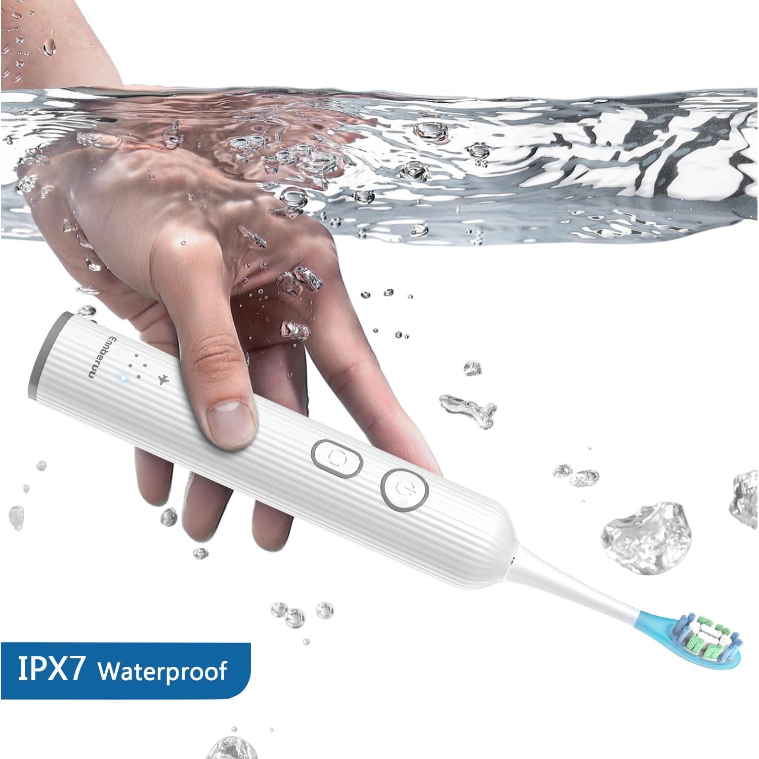 Cepillo de dientes eléctrico Sonic Relish con 6 cabezales IPX7