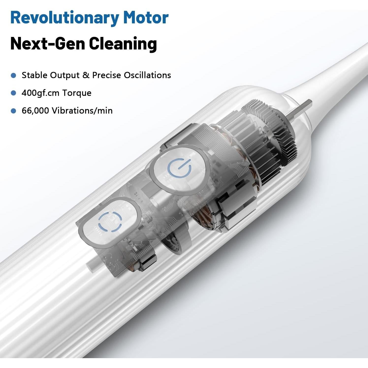 Cepillo de dientes eléctrico Sonic Relish con 6 cabezales IPX7