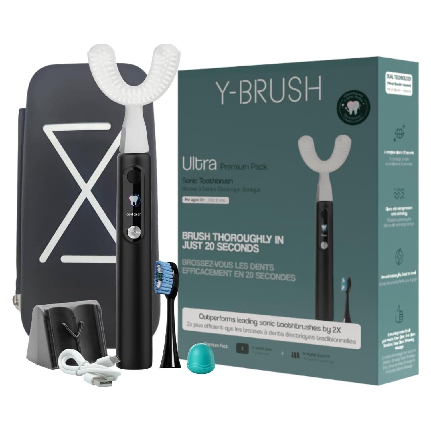 Y-Brush Ultra Premium 2025 - Cepillo de Dientes Sónico 6 Modos