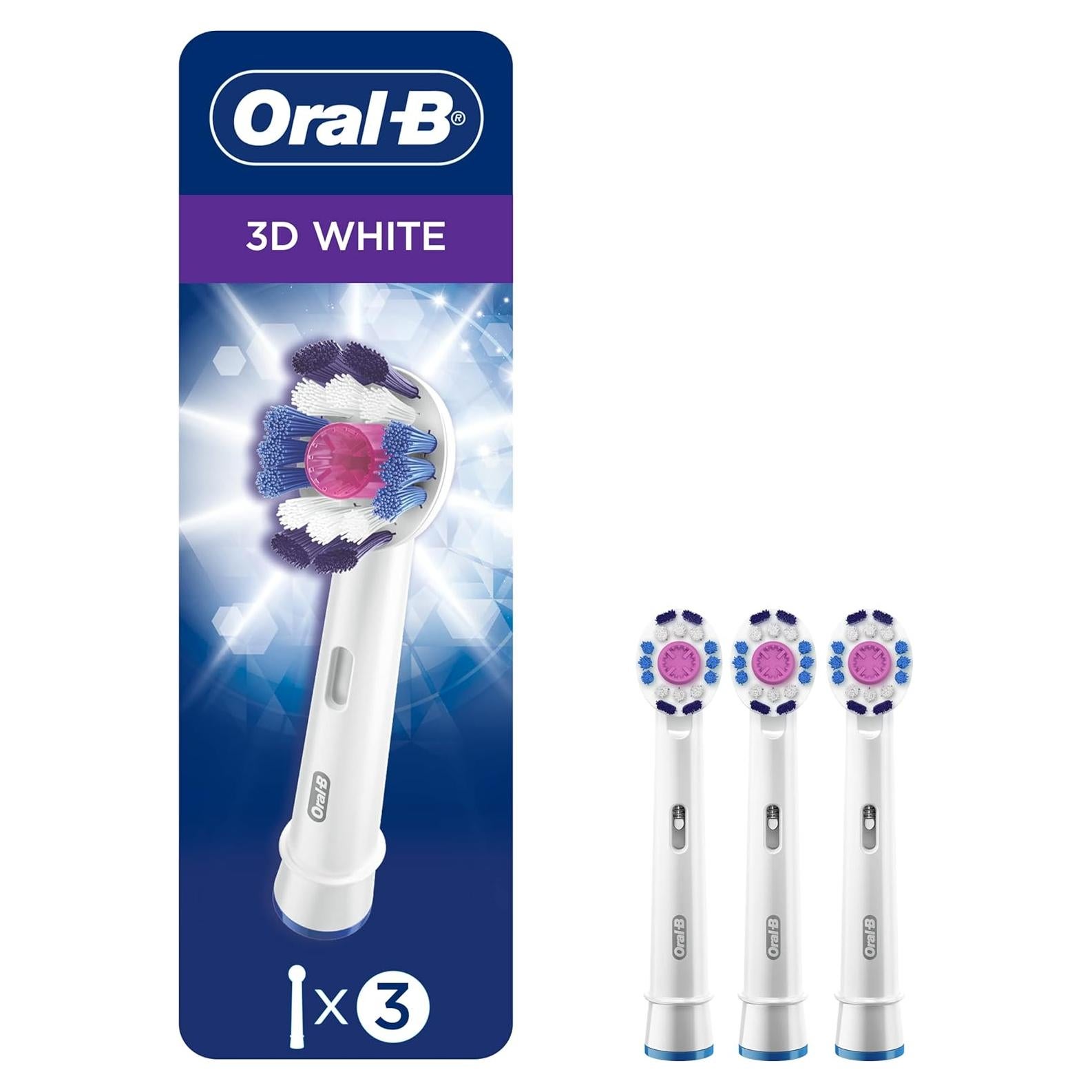 Cabezas de cepillo Oral-B 3D White - 3 unidades para limpieza avanzada