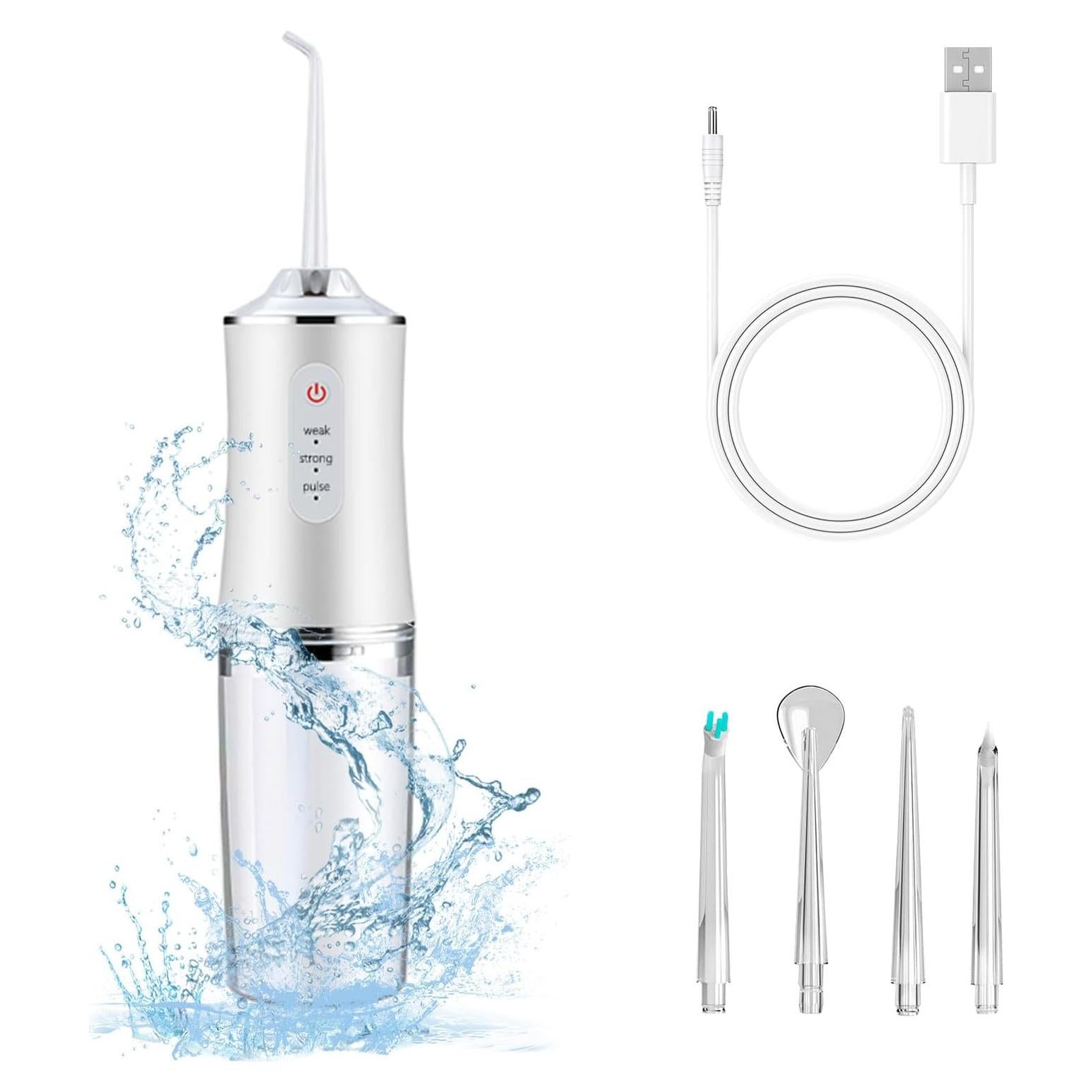 Irrigador Dental Eléctrico Houscly 3 Modos 300ml Blanco