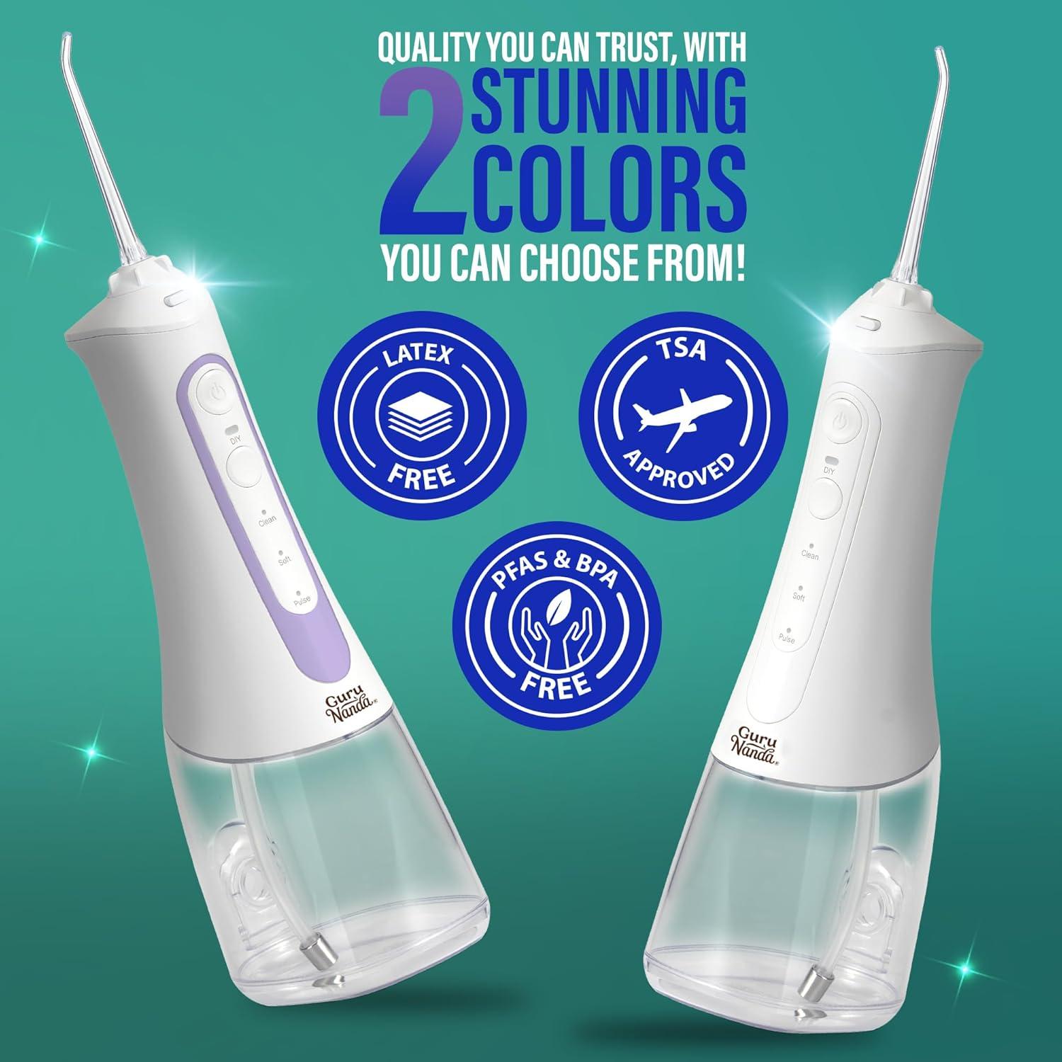 Irrigador Dental GuruNanda 2.0 XL Inalámbrico 380ml 4 Modos