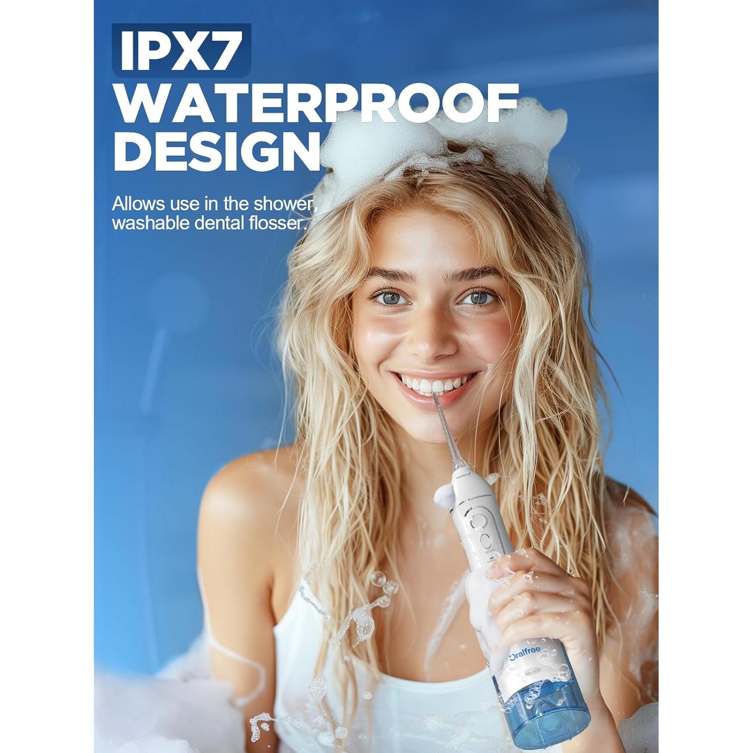 Irrigador Dental Portátil Oralfree F5025 300ML 4 Modos IPX7