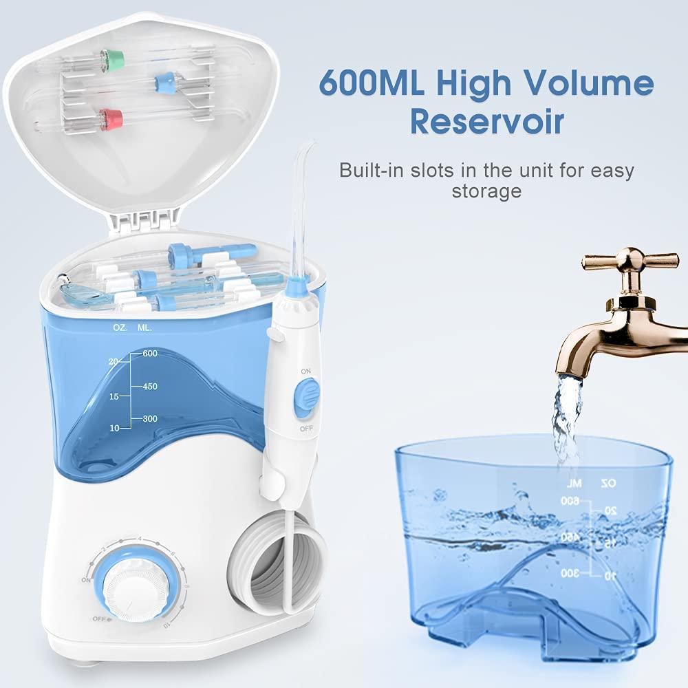 Irrigador Dental TUREWELL FC162 600ML 10 Niveles de Presión Blanco