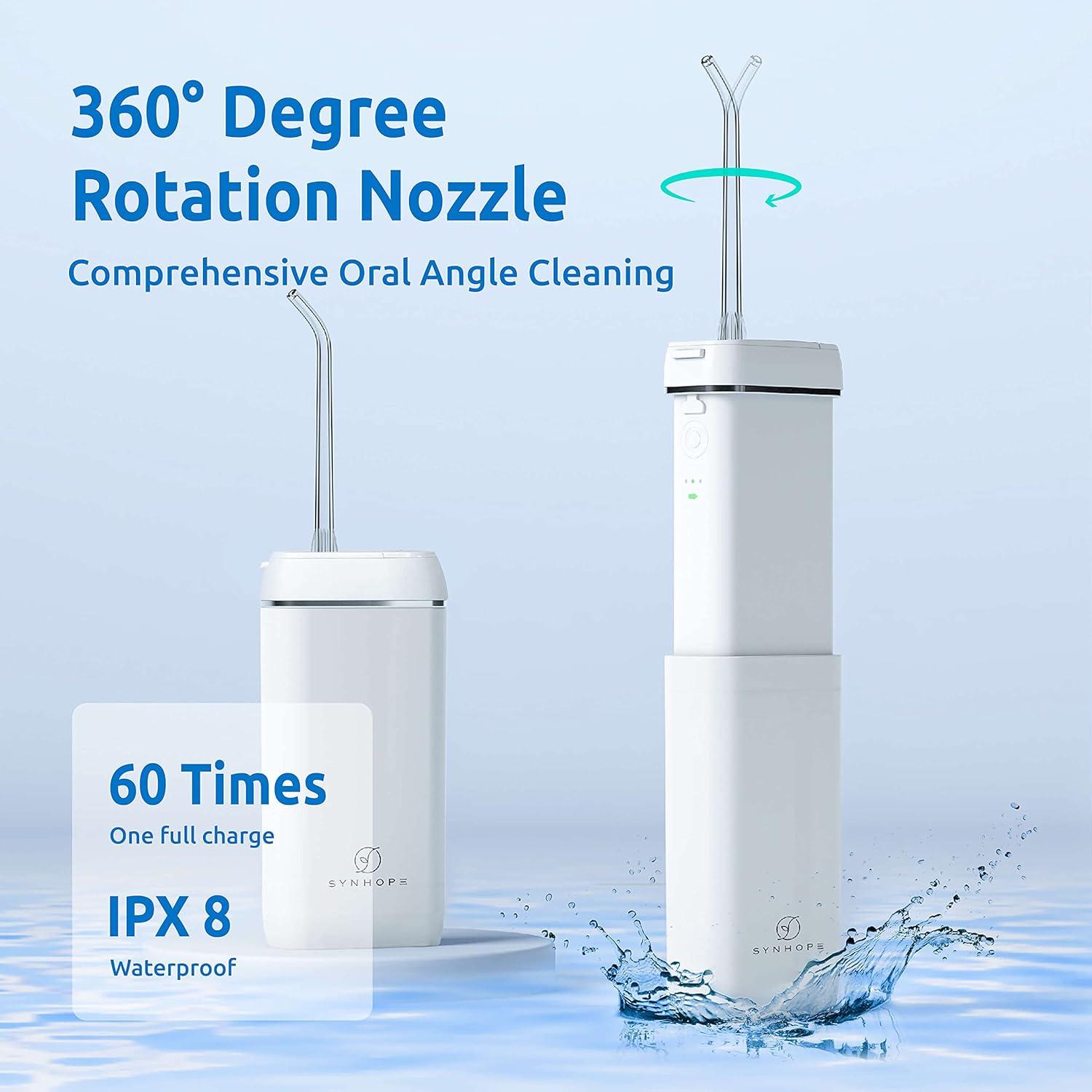 Irrigador Oral Portátil SYNHOPE M6plus Blanco IPX7 3 Modos