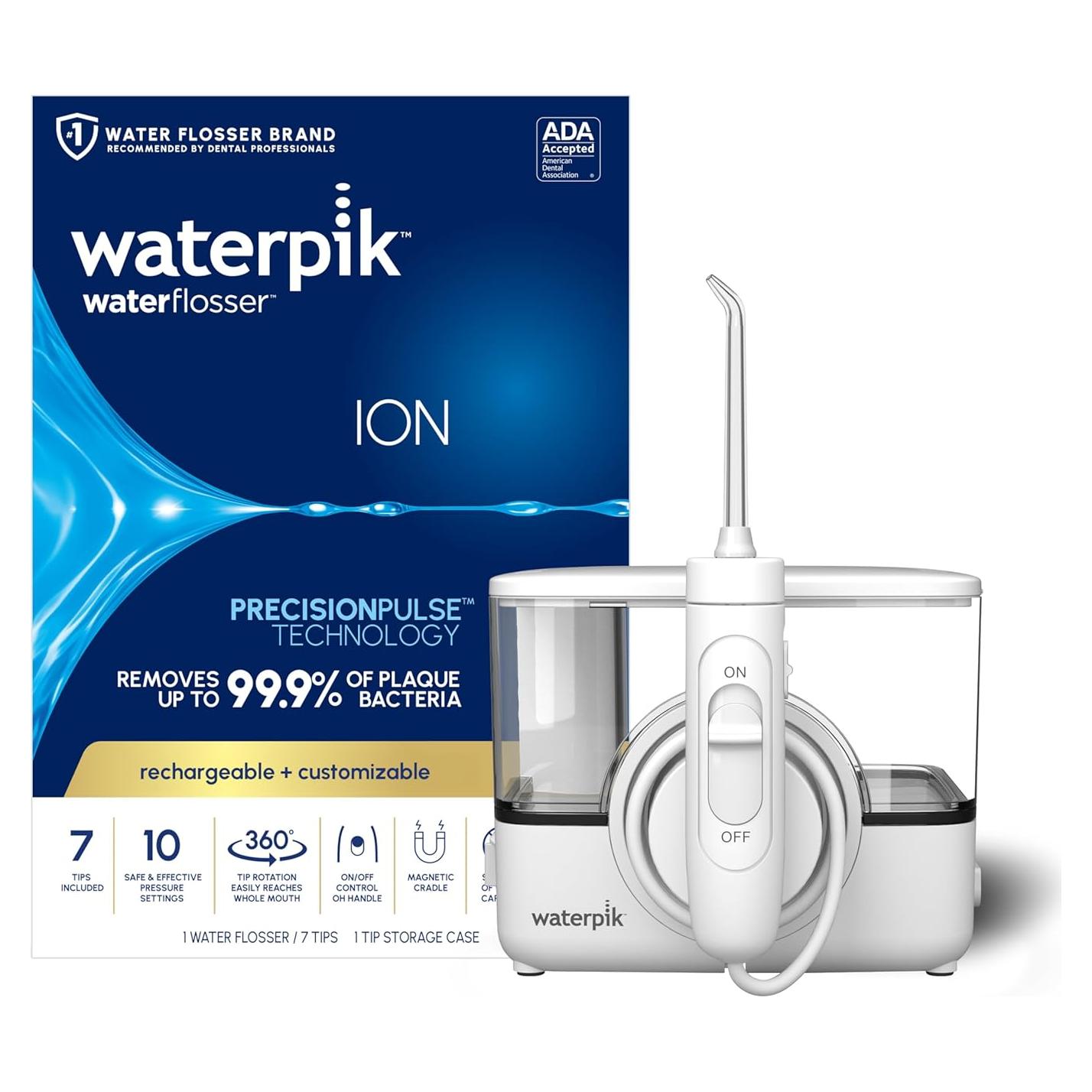 Irrigador Dental Inalámbrico Waterpik ION WF-12 Blanco, 10 Configuraciones