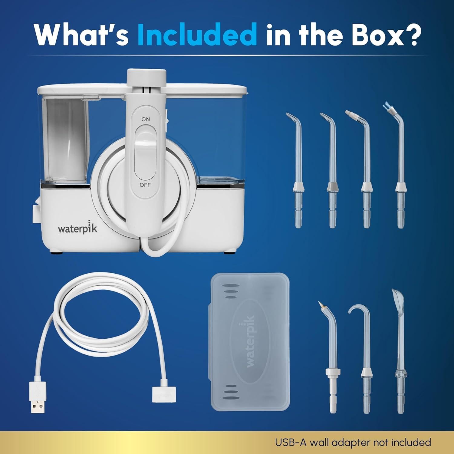 Irrigador Dental Inalámbrico Waterpik ION WF-12 Blanco, 10 Configuraciones
