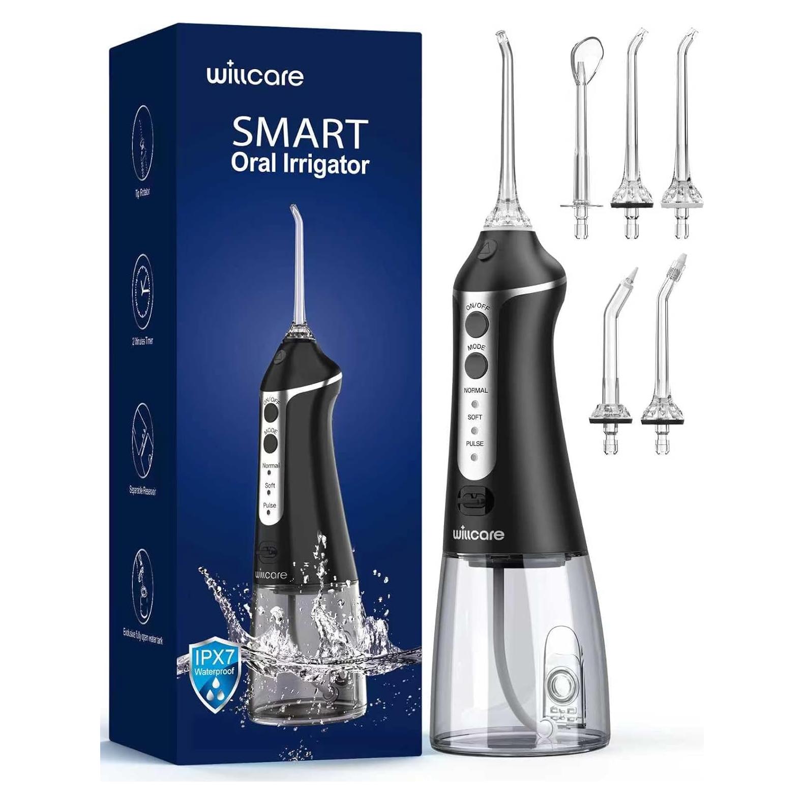 Irrigador Oral Portátil HOHOO FC1591 300ML Recargable Negro