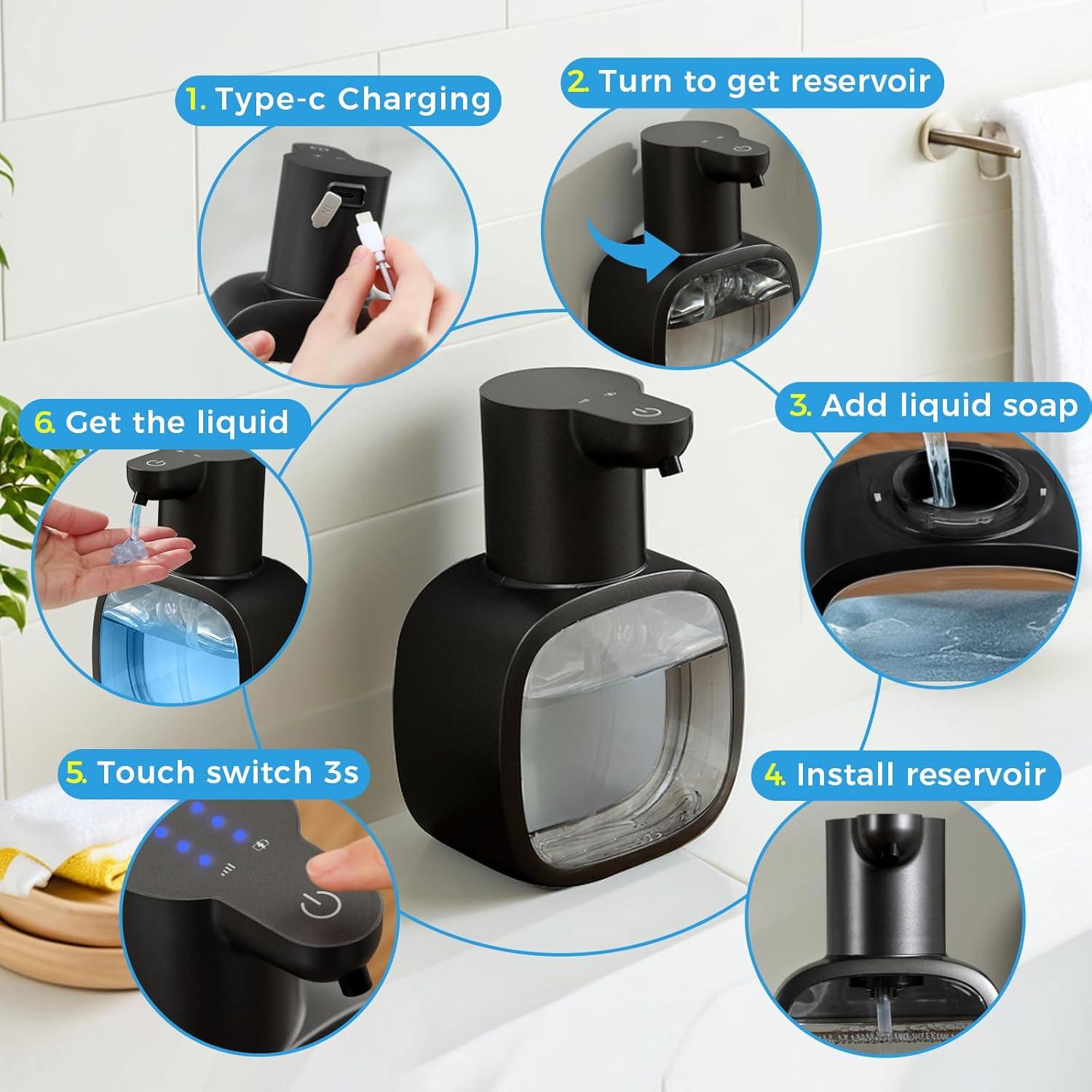 Dispensador Automático de Jabón Líquido DODO MEKIA 500ml IPX5