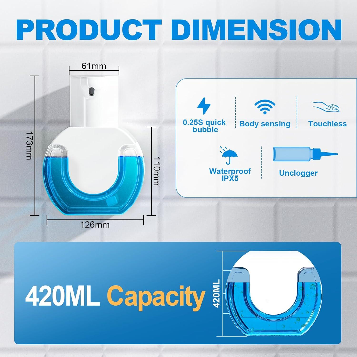 Dispensador Automático de Jabón Espumoso Fantictas 420ml