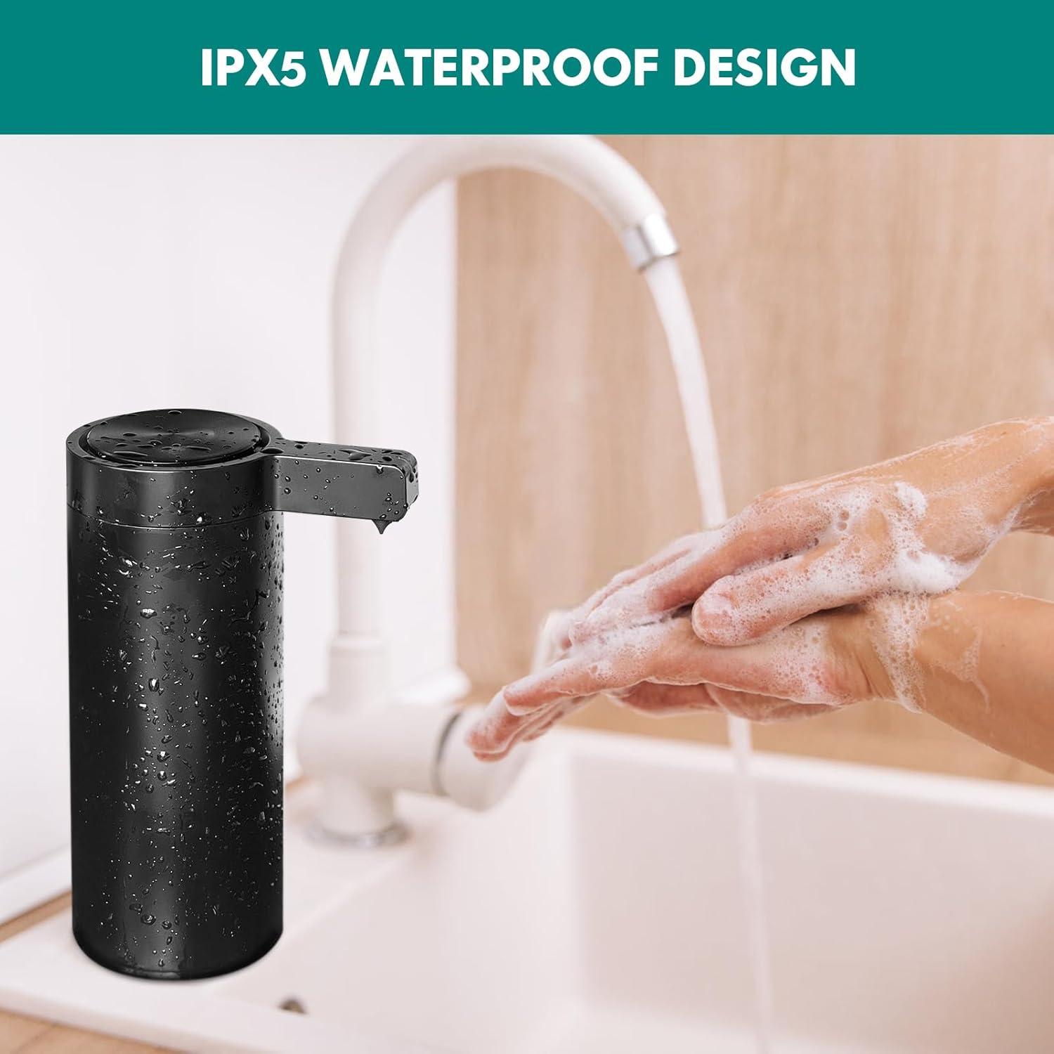 Dispensador Automático de Jabón Mamiddle Negro 300ml USB-C IPX5