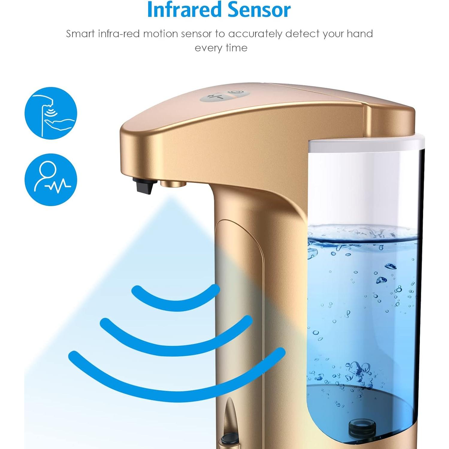 Dispensador de Jabón Automático AMIR 370ml Oro Rosa