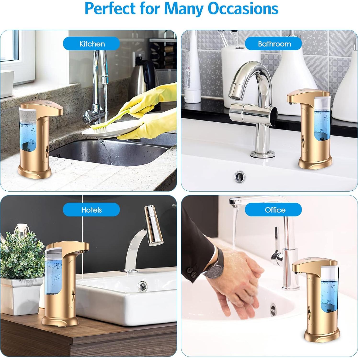 Dispensador de Jabón Automático AMIR 370ml Oro Rosa