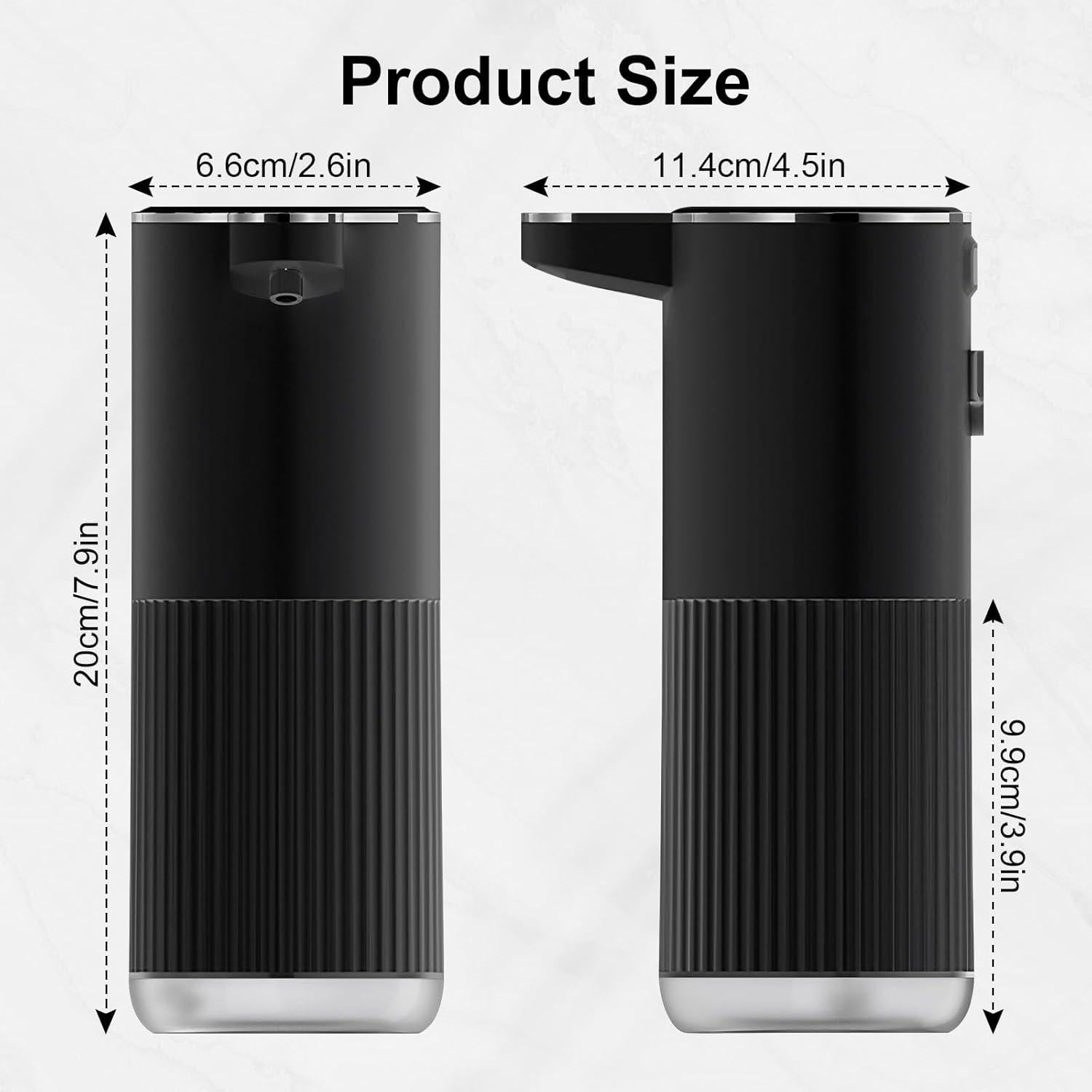 Dispensador de Jabón Automático GuDoQi Negro 360ml 4 Niveles