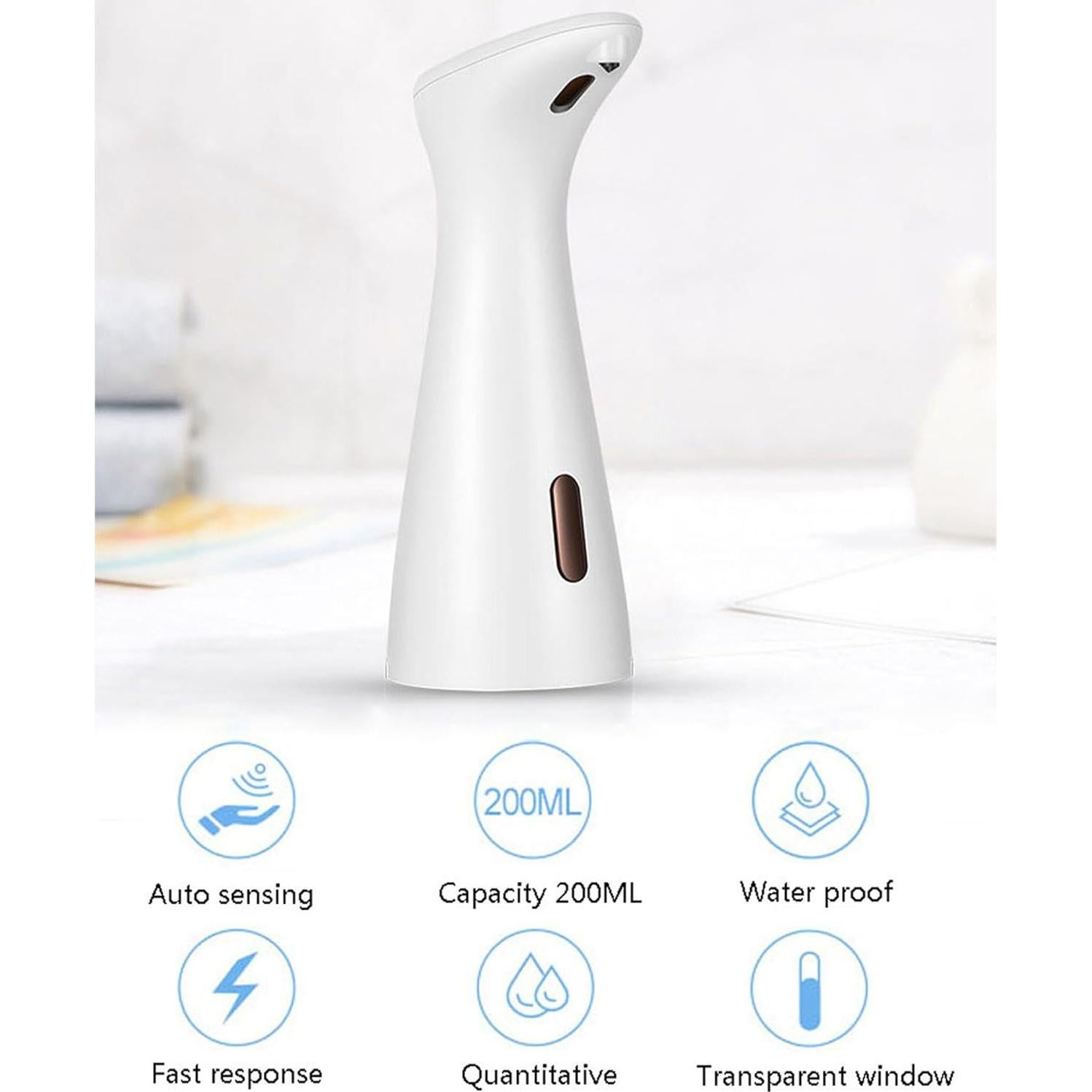 Dispensador de Jabón Automático KIAWON IPX6 200ml Blanco