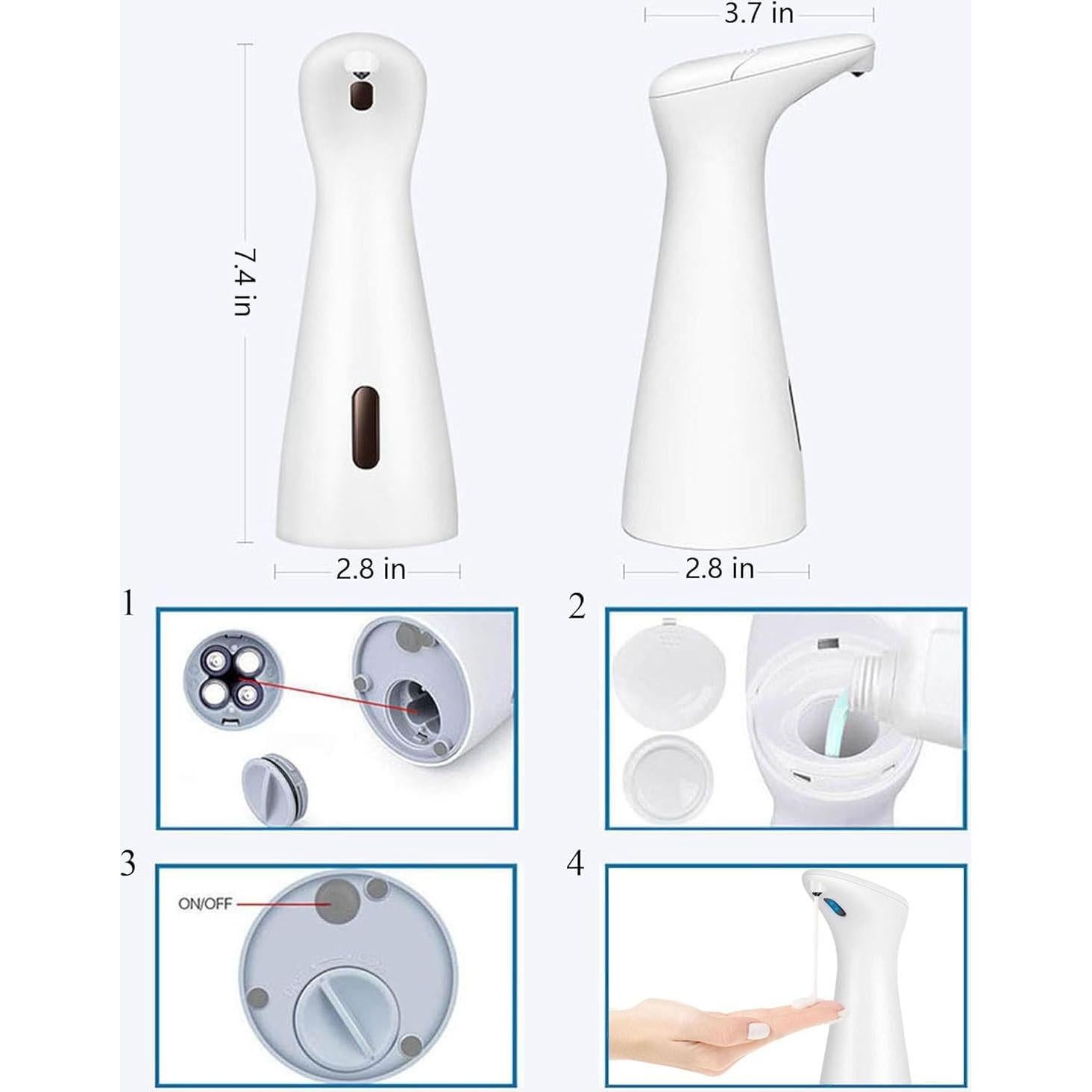 Dispensador de Jabón Automático KIAWON IPX6 200ml Blanco