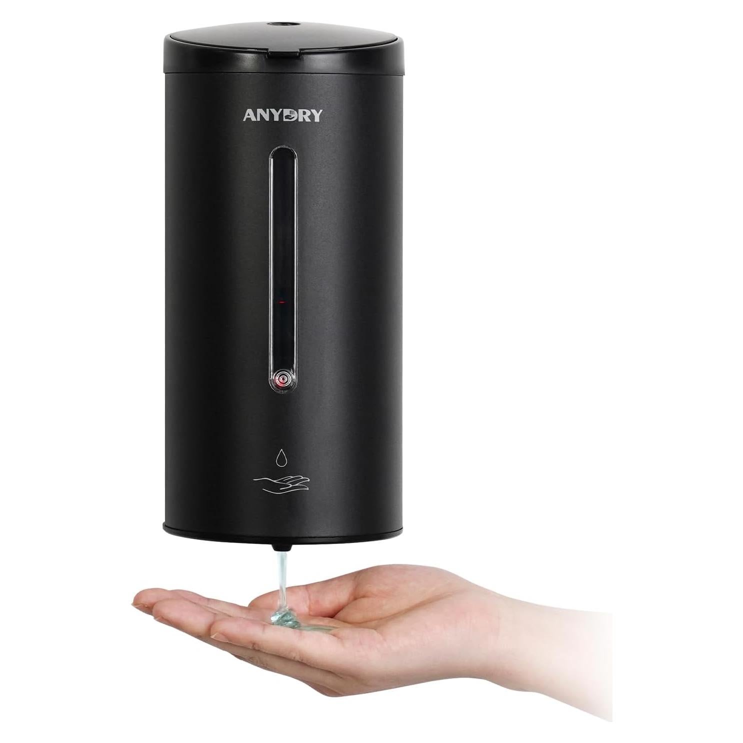 Dispensador Automático de Jabón Líquido AnyDry 739ml Negro