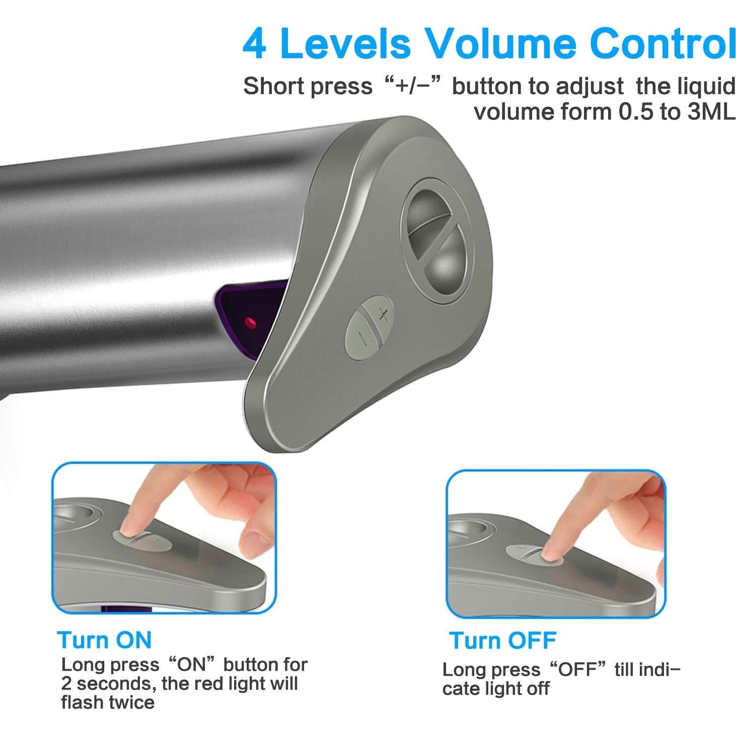 Dispensador Automático de Jabón Infrarrojo Slicillo 280ml Acero Inoxidable