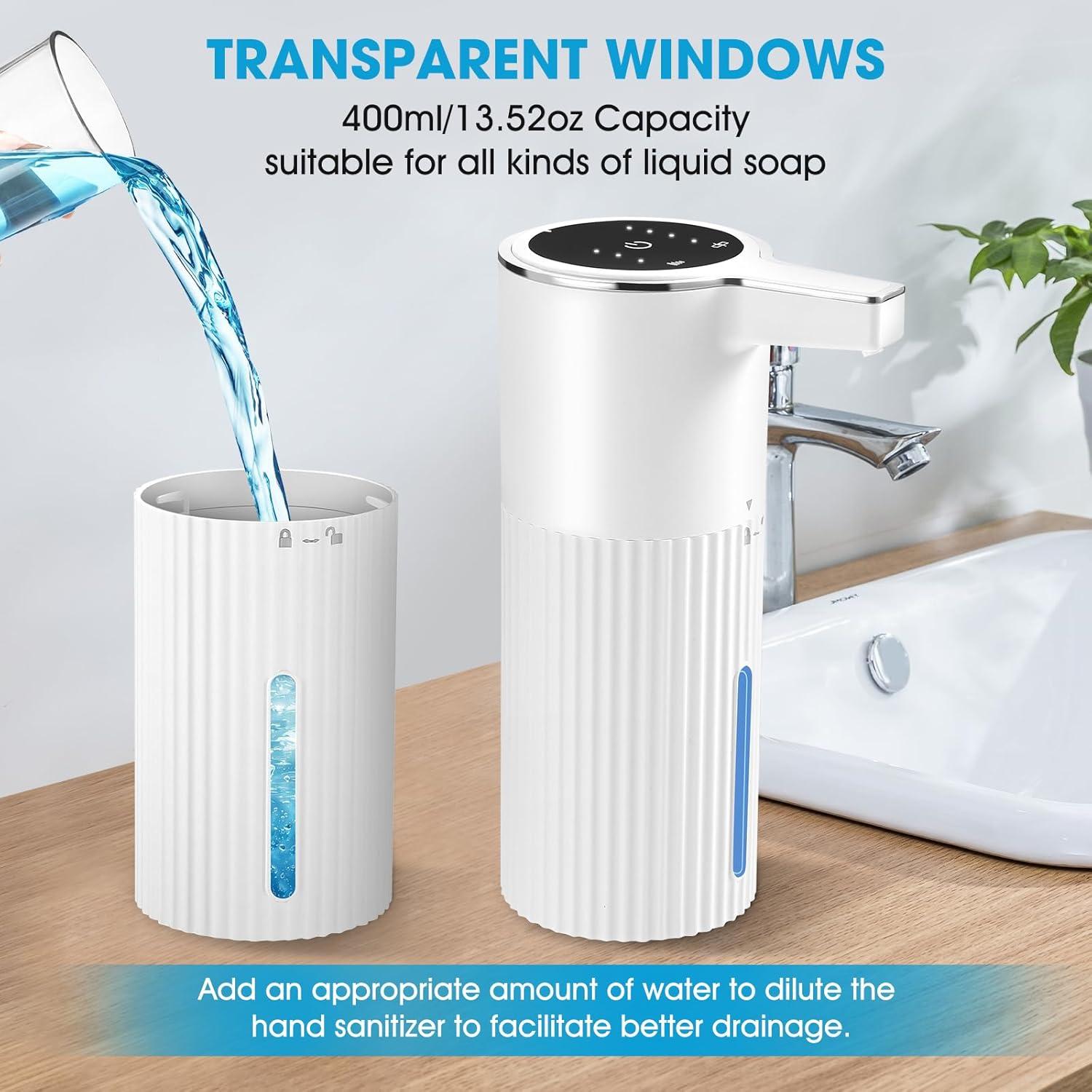 Paquete de 2 dispensadores automáticos de jabón VZZNN 400ml