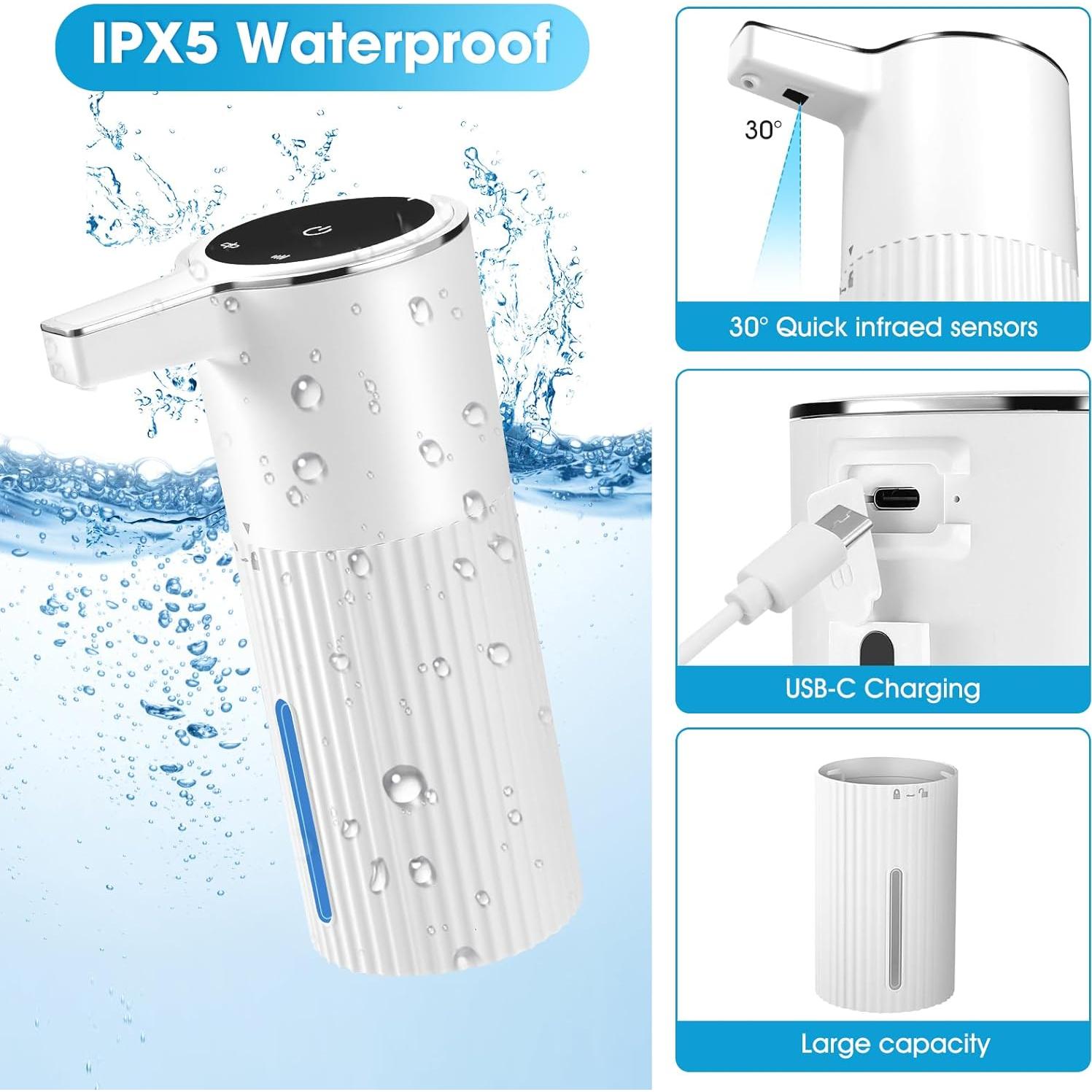 Paquete de 2 dispensadores automáticos de jabón VZZNN 400ml