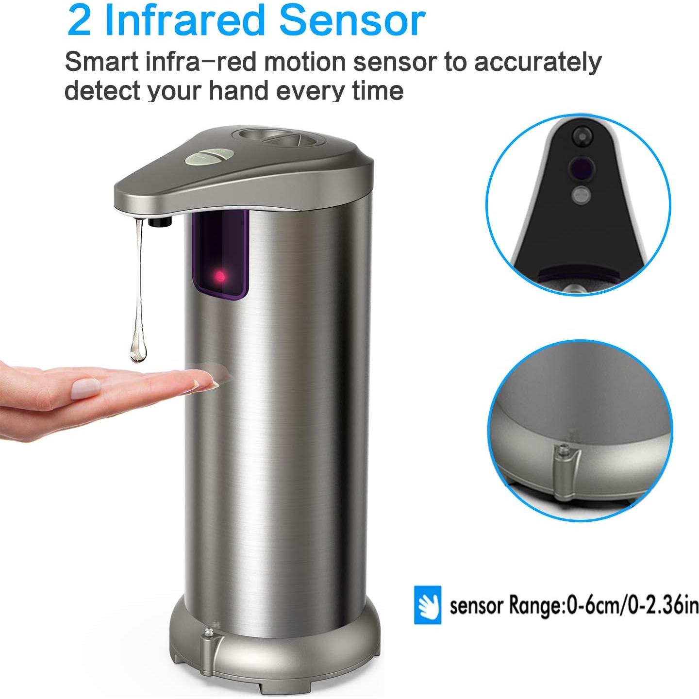 Dispensador de Jabón Automático MOT Acero Inoxidable 285ml