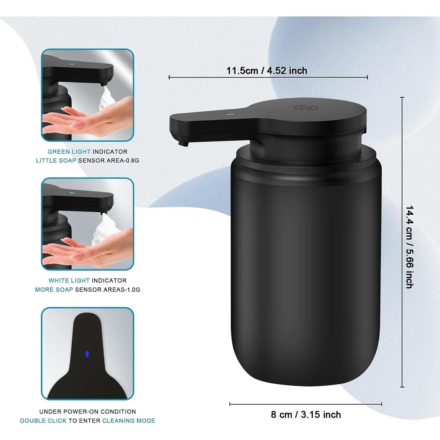 Dispensador Automático de Jabón Espumoso Mamiddle 300ml Negro