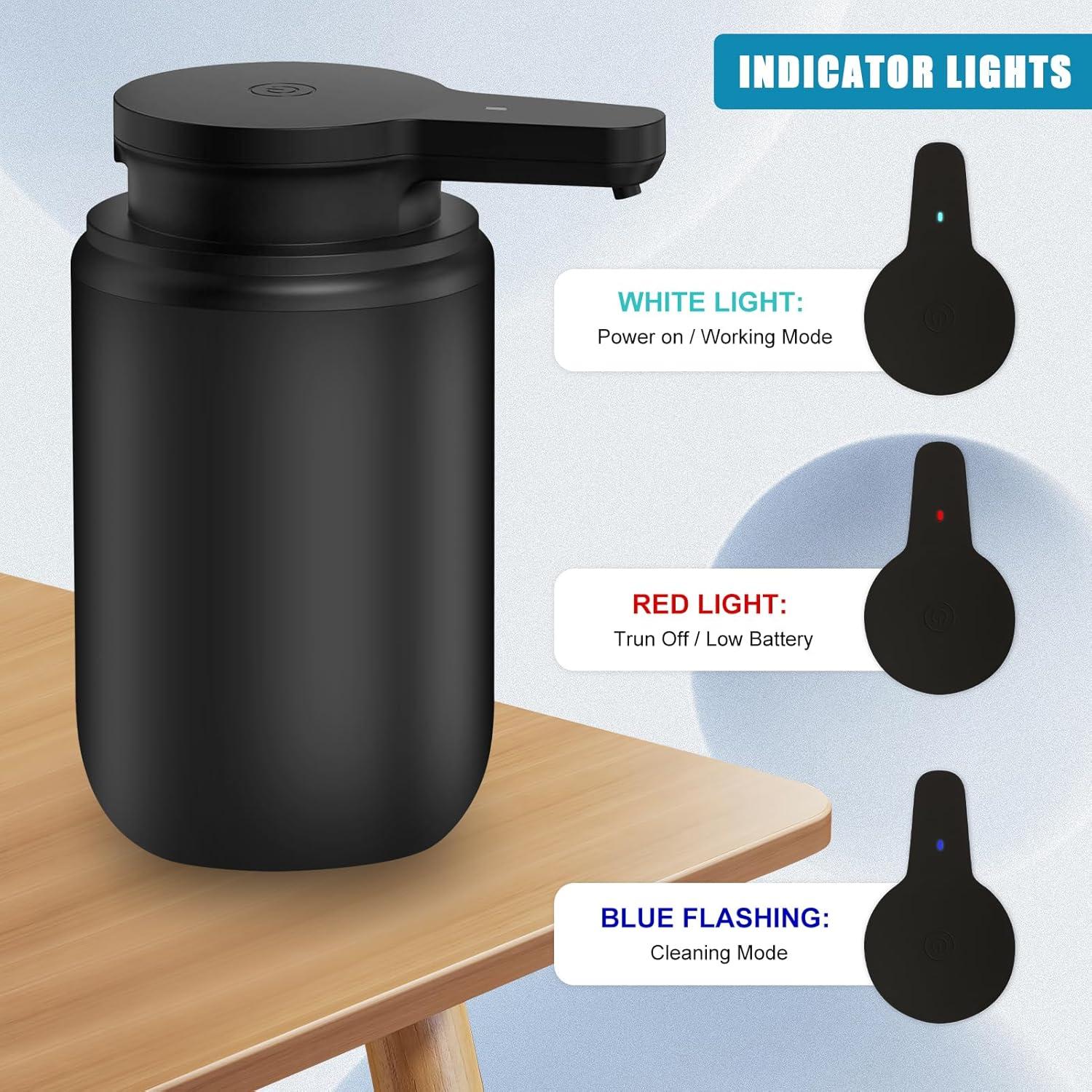 Dispensador Automático de Jabón Espumoso Mamiddle 300ml Negro