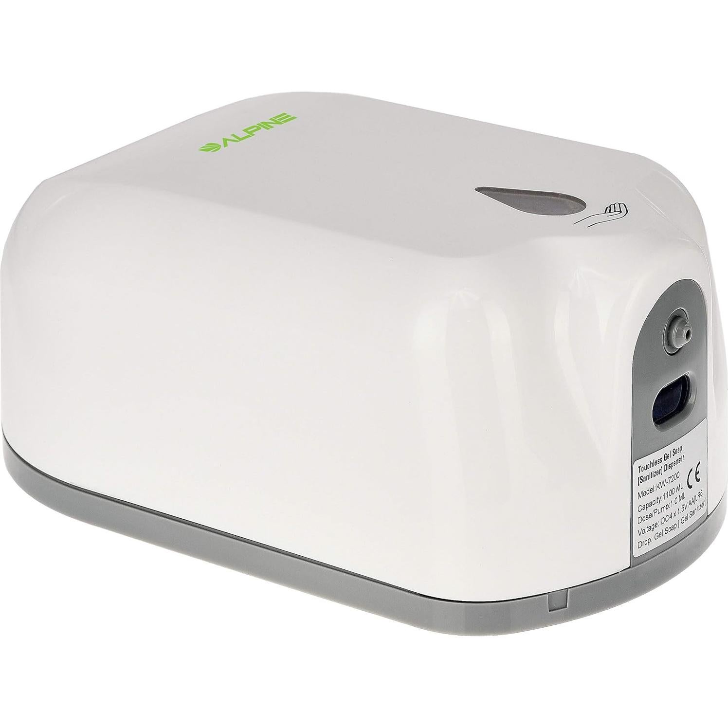 Dispensador Automático de Jabón Alpine 1100 ml Pared Sin Contacto