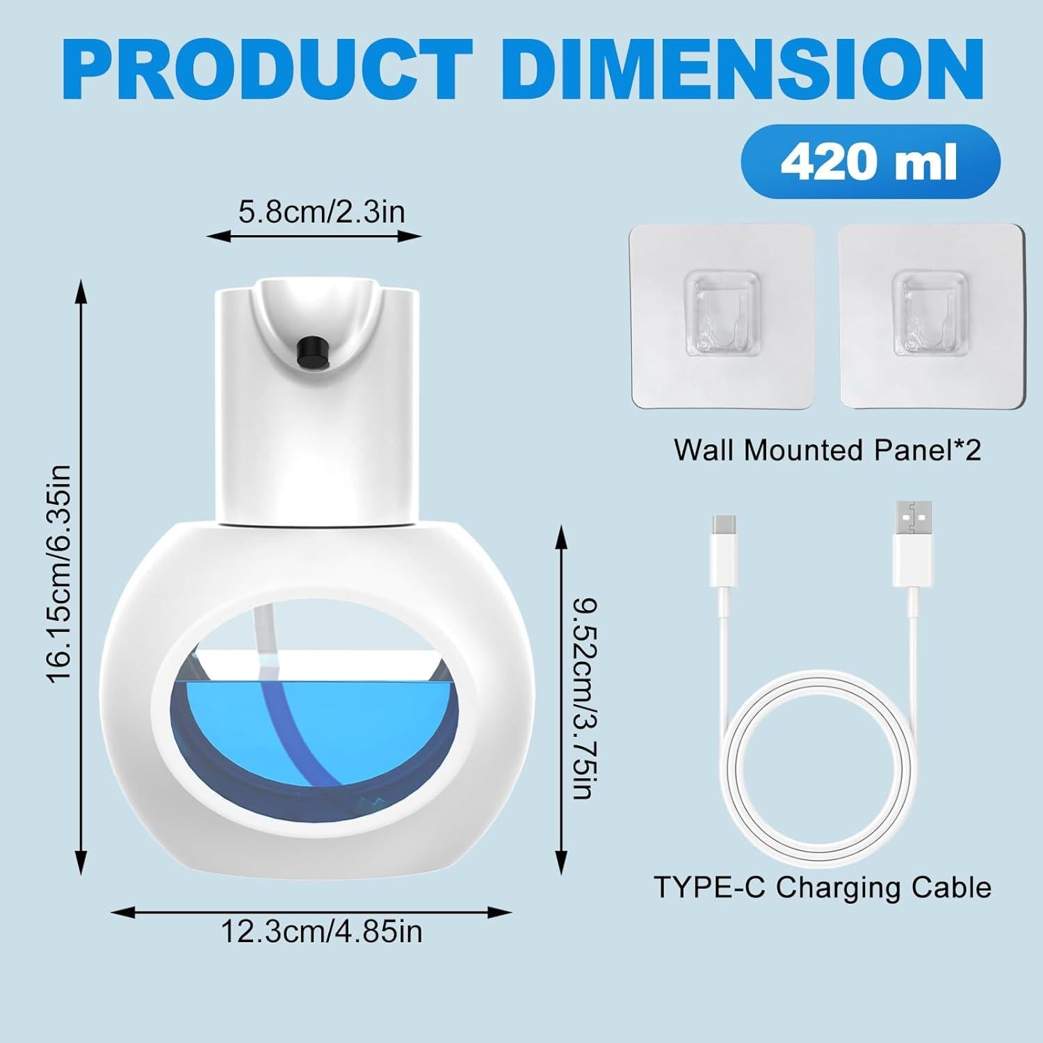 2 Dispensadores Automáticos de Jabón Espumoso Aijialida 420ml