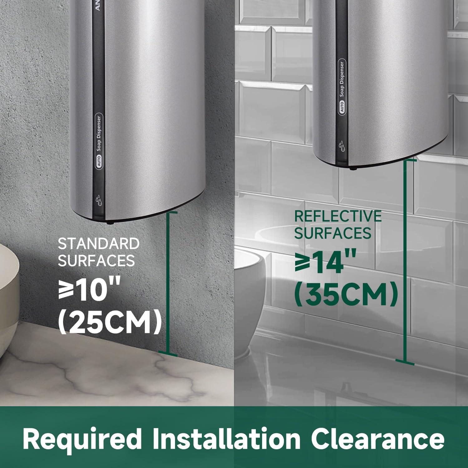 Dispensador Automático de Jabón Líquido AnyDry 850ml Plata