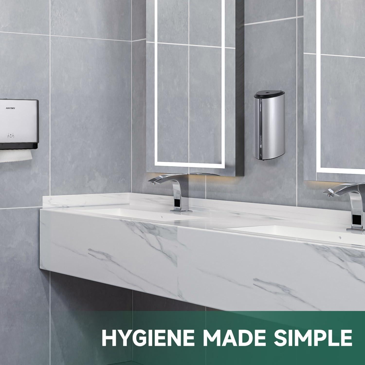 Dispensador Automático de Jabón Líquido AnyDry 850ml Plata