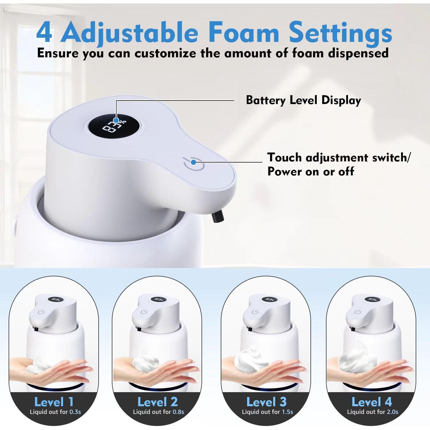 Dispensador Automático de Jabón Espumoso ZOVEXUP 420ml Blanco