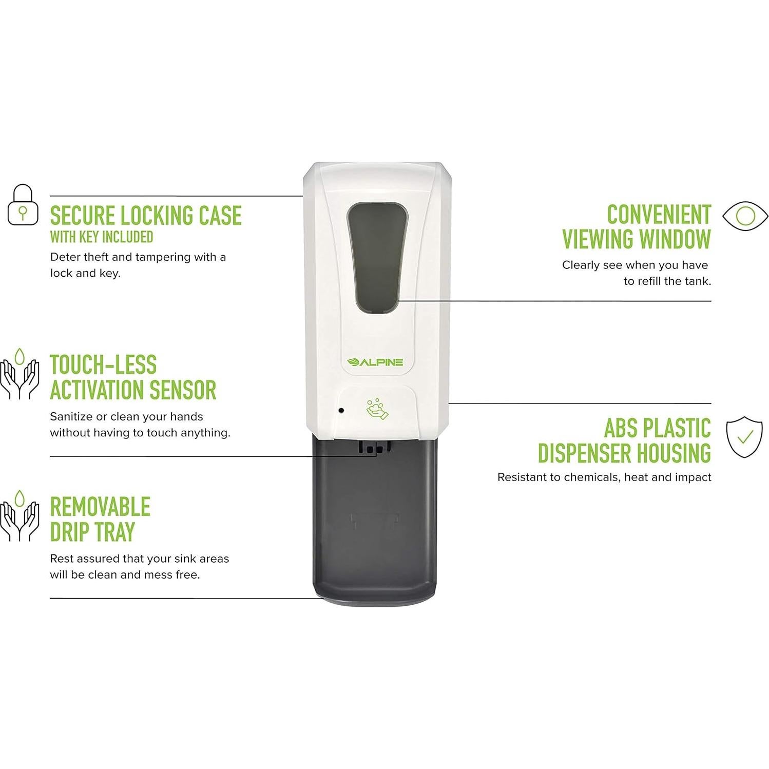 Dispensador Automático de Jabón Sin Contacto Alpine 1200ml