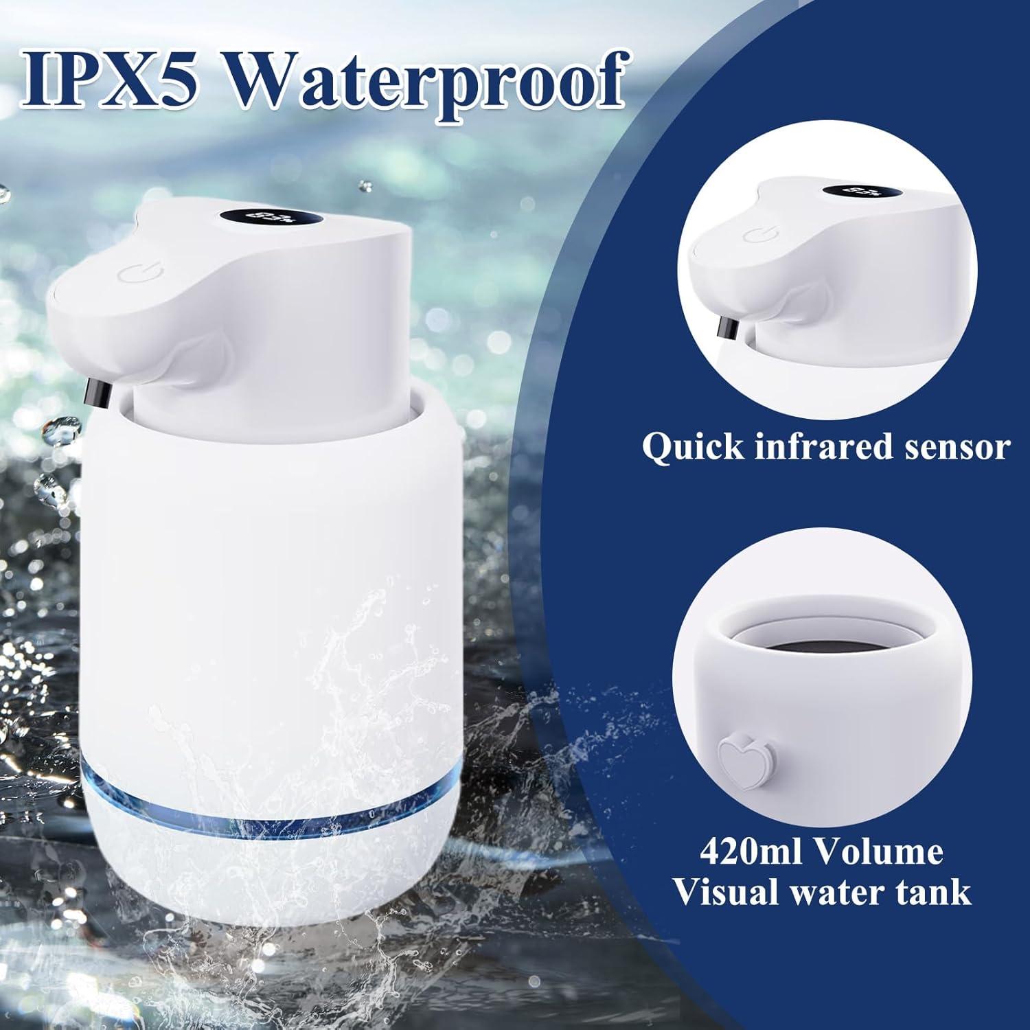 Dispensador Automático de Jabón Líquido ZOVEXUP 420ml Blanco