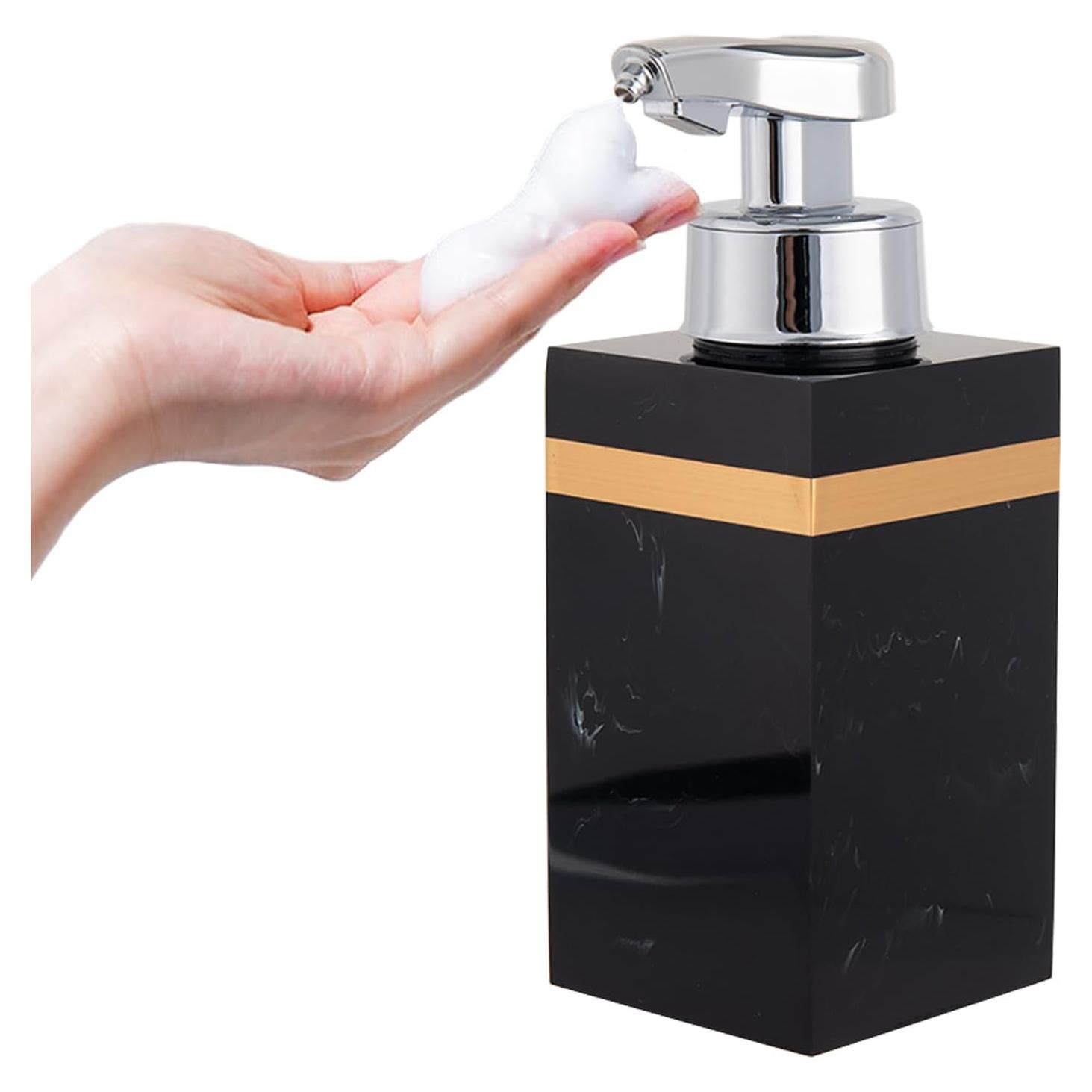 Dispensador Automático de Jabón Espumoso EXVEST 225ml USB Negro/Dorado