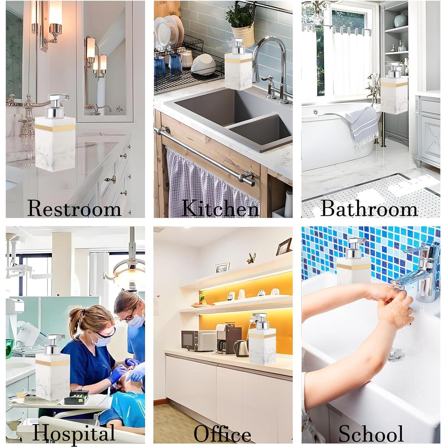 Dispensador Automático de Jabón Espumoso EXVEST 225ml USB Negro/Dorado