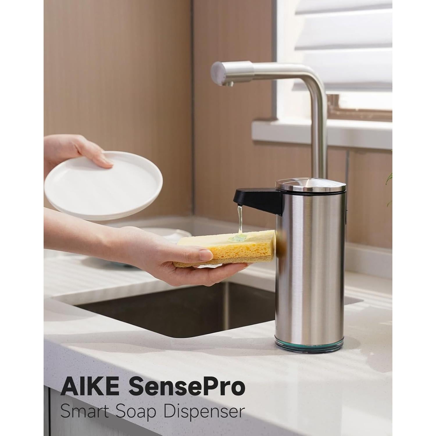 Dispensador Automático de Jabón AIKE AK1333S Acero Inoxidable 378 ml