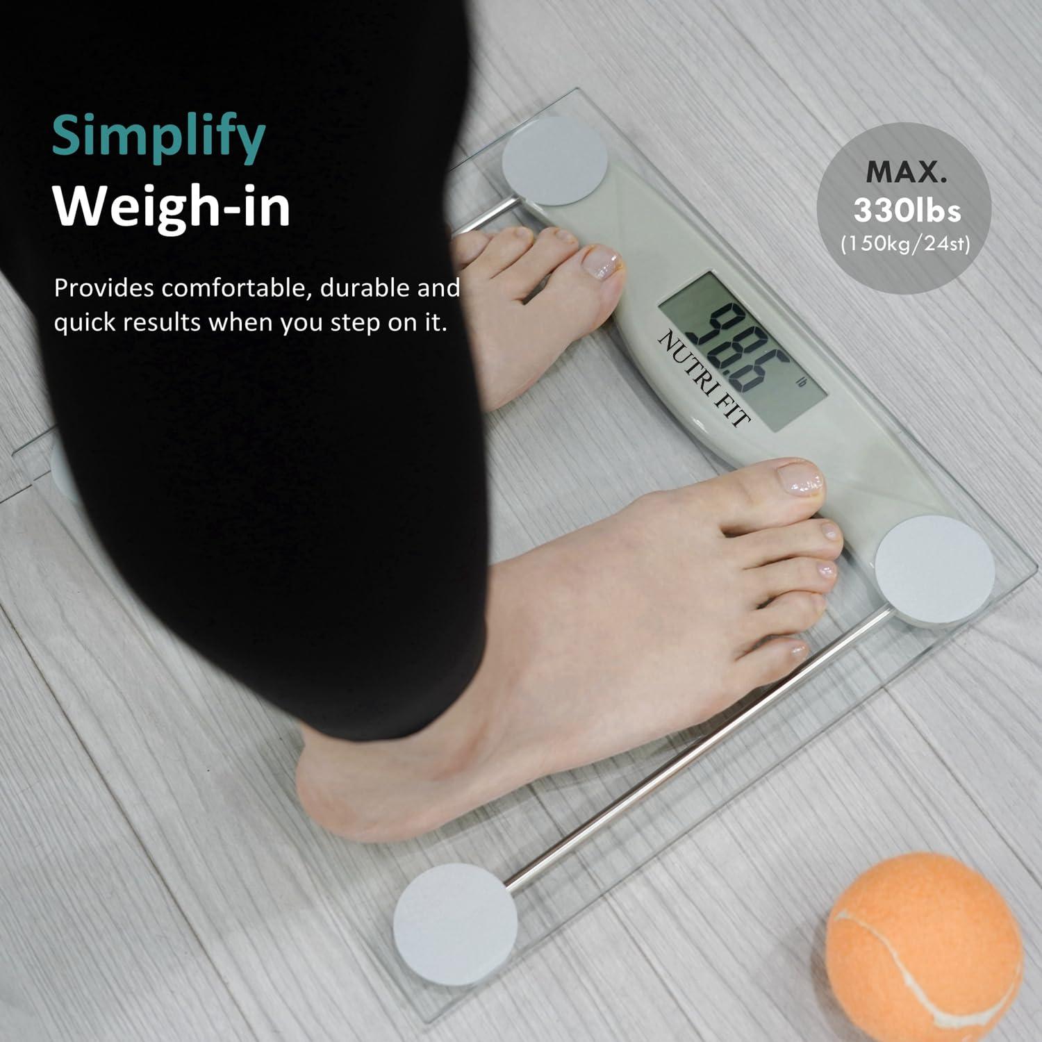 Báscula Digital de Baño NUTRI FIT 150 kg Alta Precisión