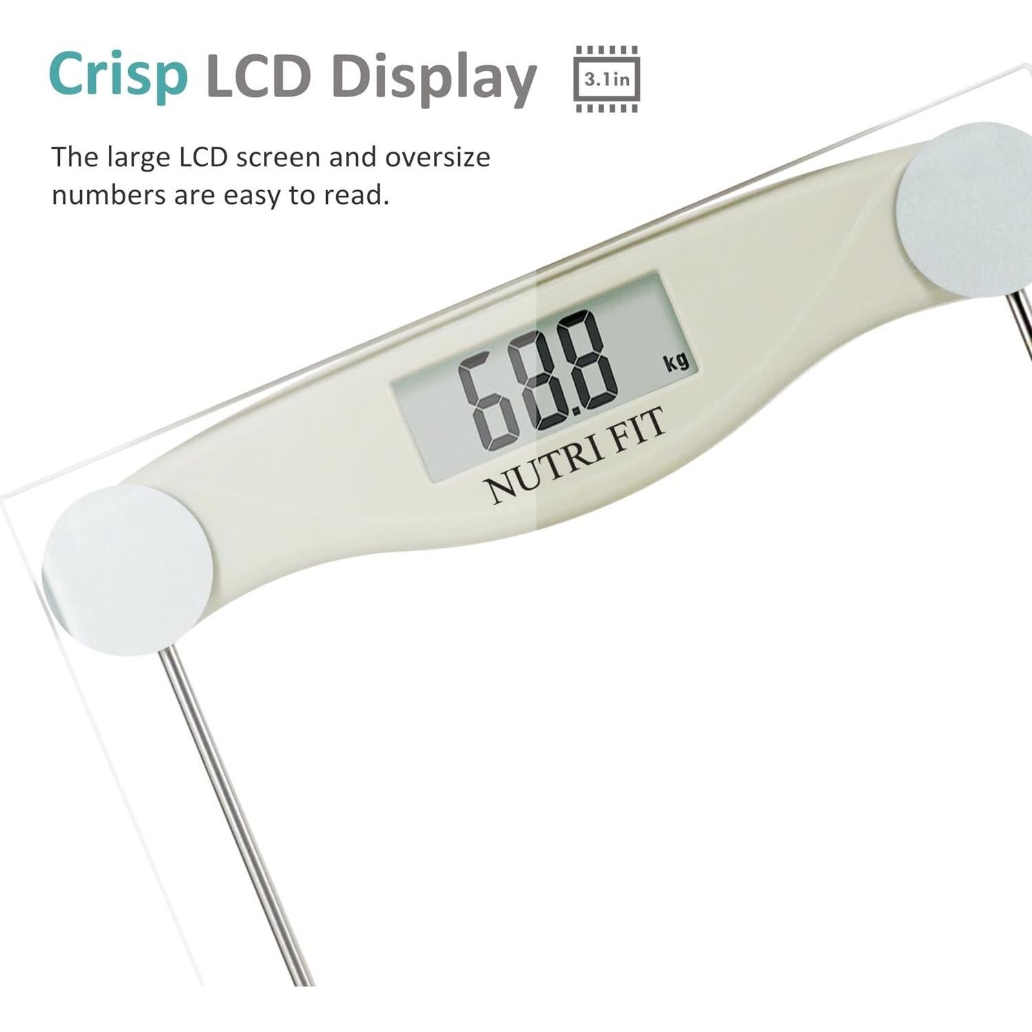 Báscula Digital de Baño NUTRI FIT 150 kg Alta Precisión