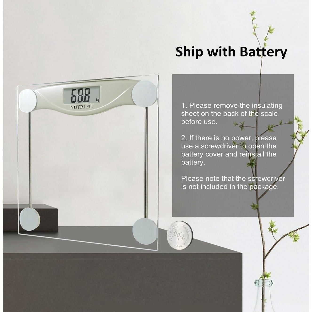 Báscula Digital de Baño NUTRI FIT 150 kg Alta Precisión